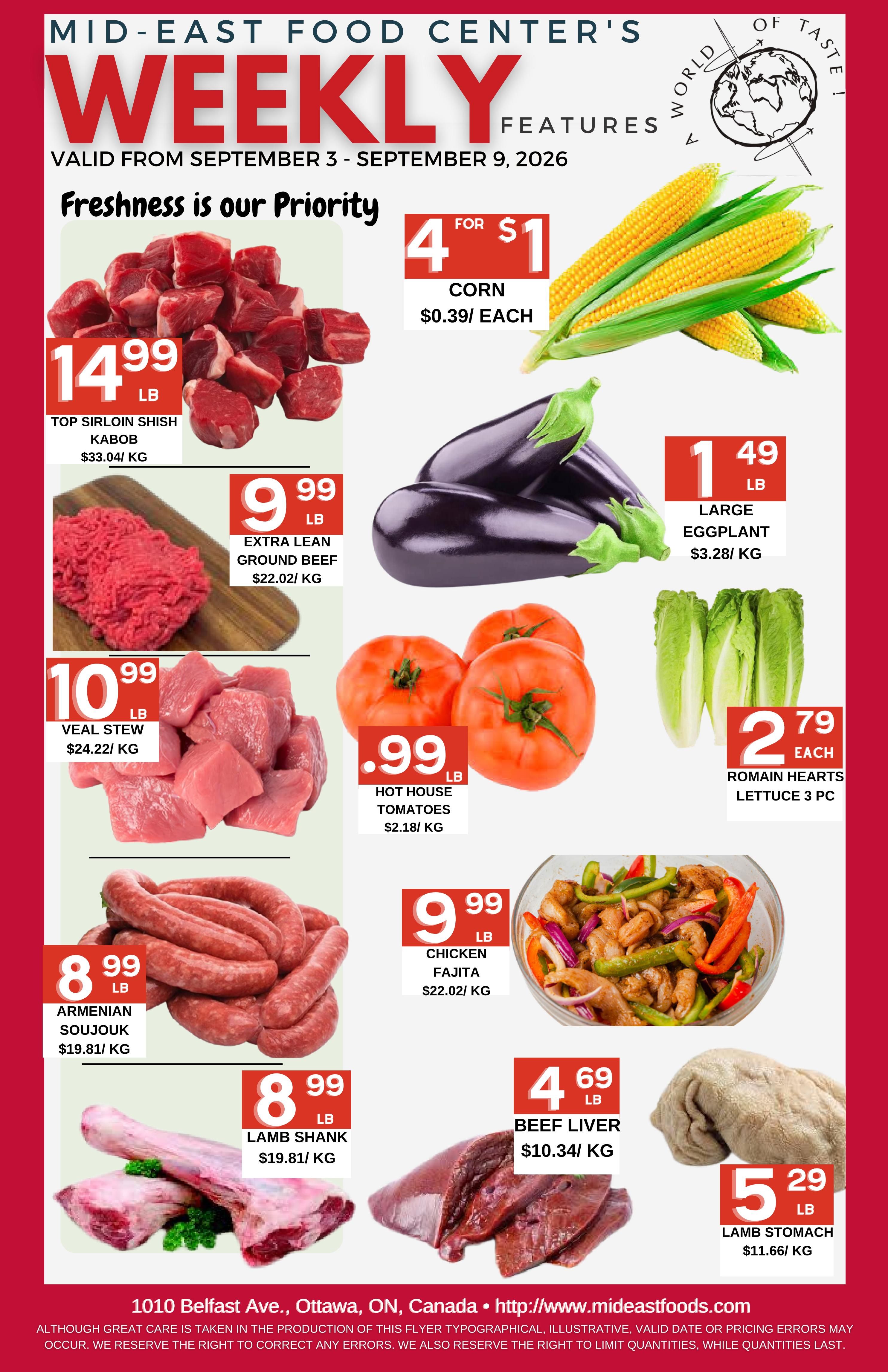 Mid-East Food Centre Flyer September 3 to 9