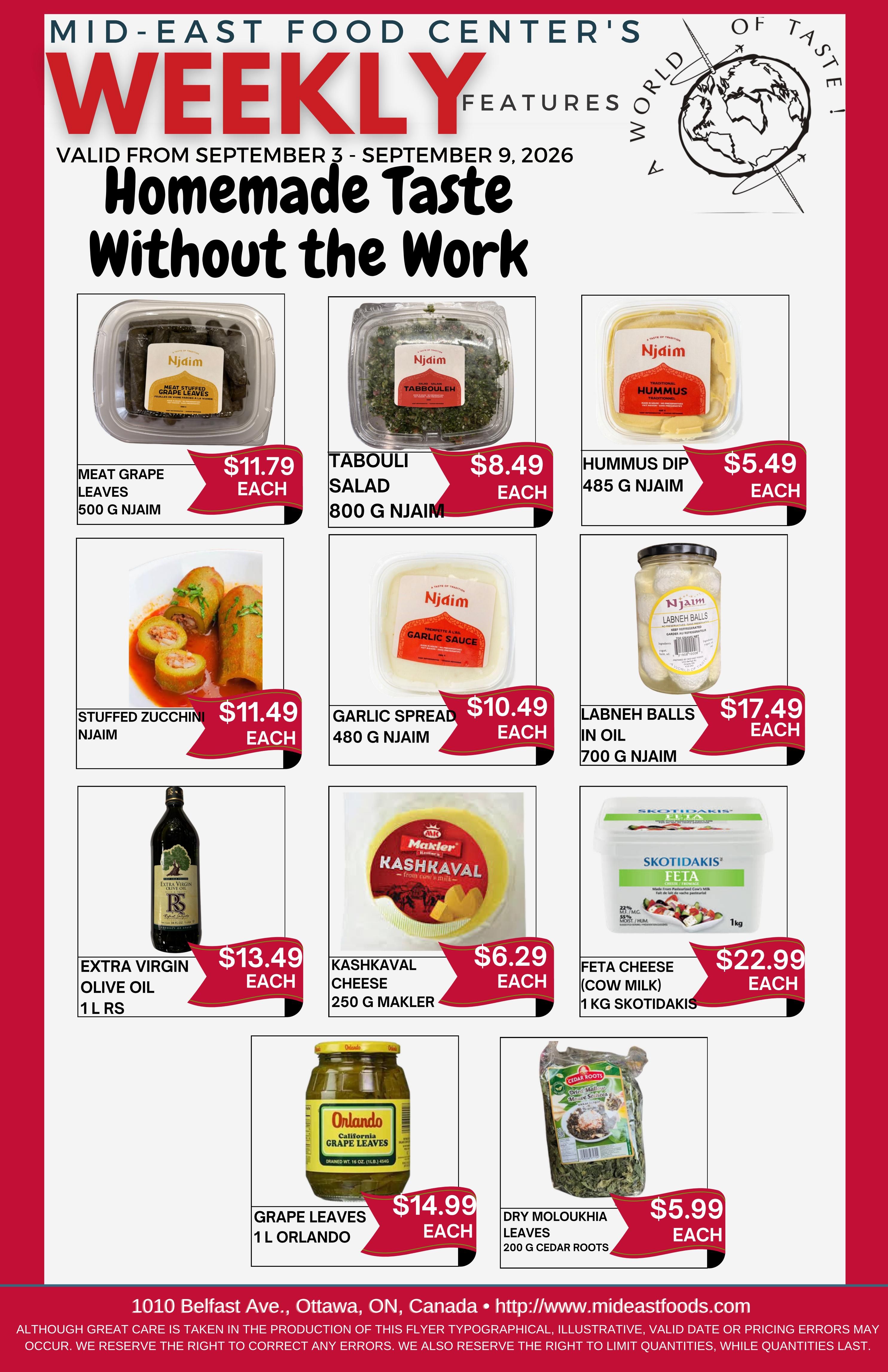 Mid-East Food Centre Flyer September 3 to 9