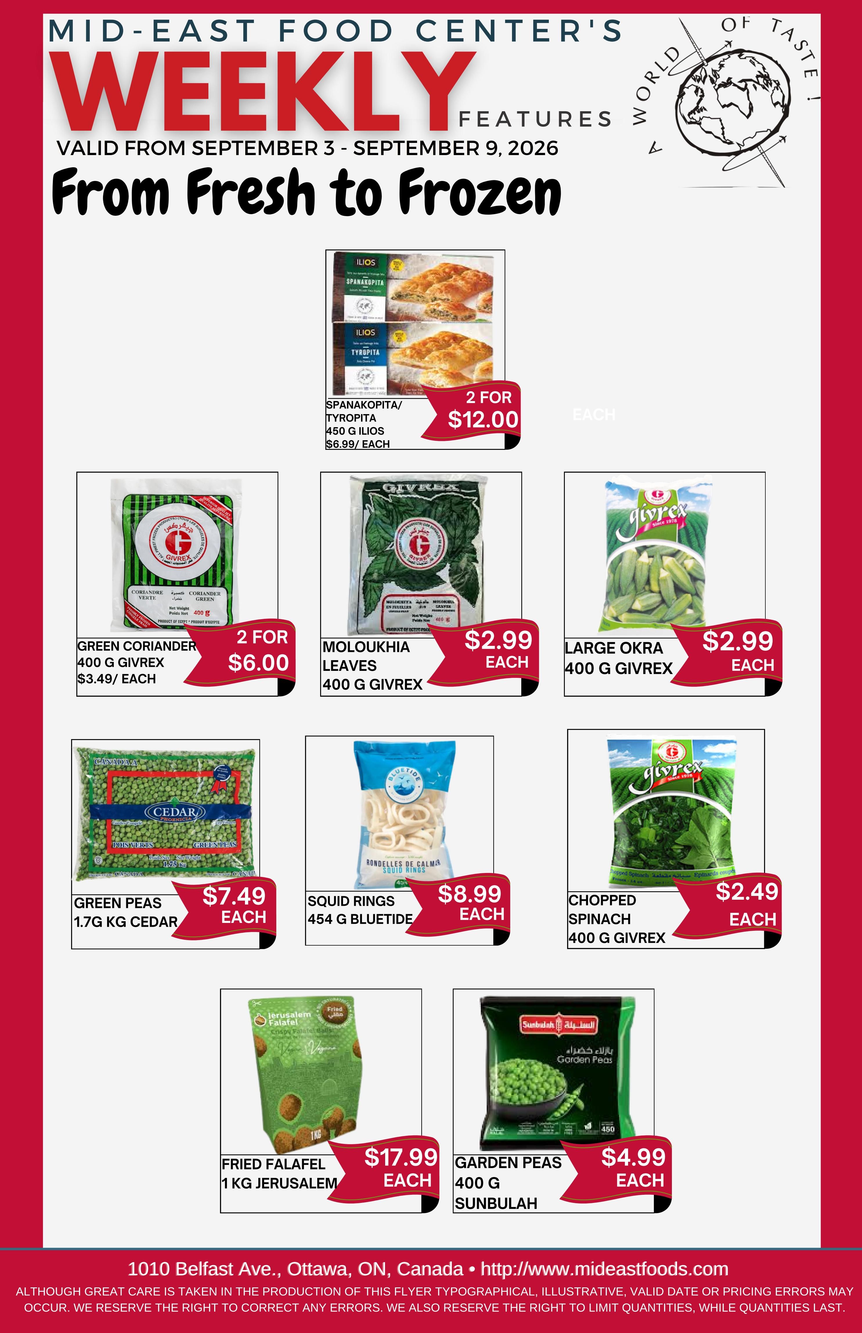 Mid-East Food Centre Flyer September 3 to 9