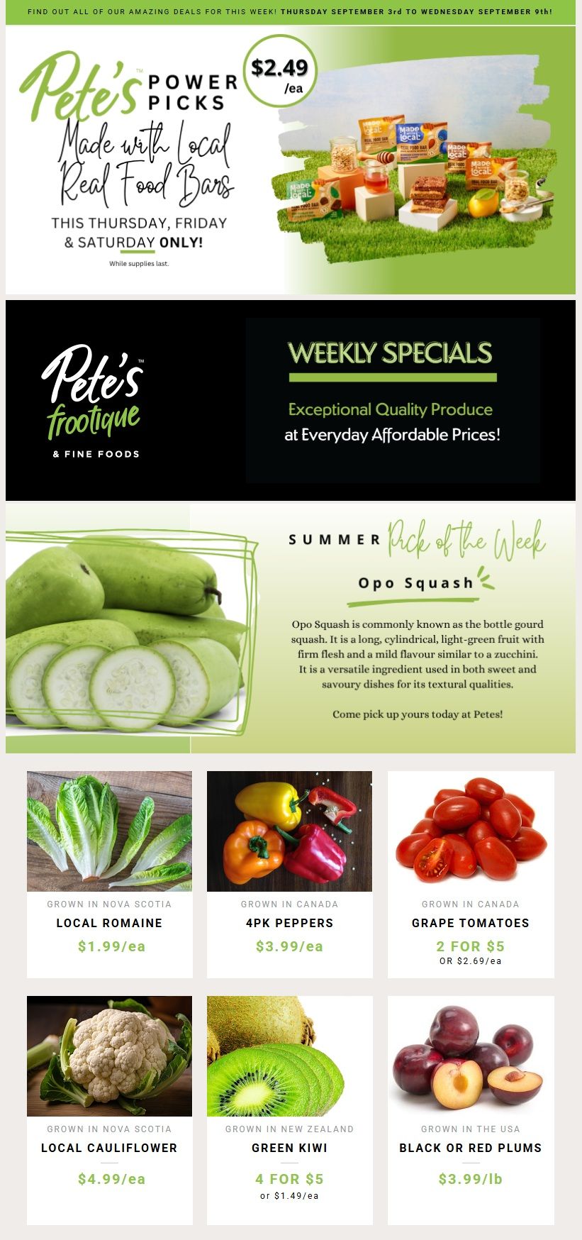 Pete's Fine Foods Flyer September 3 to 9