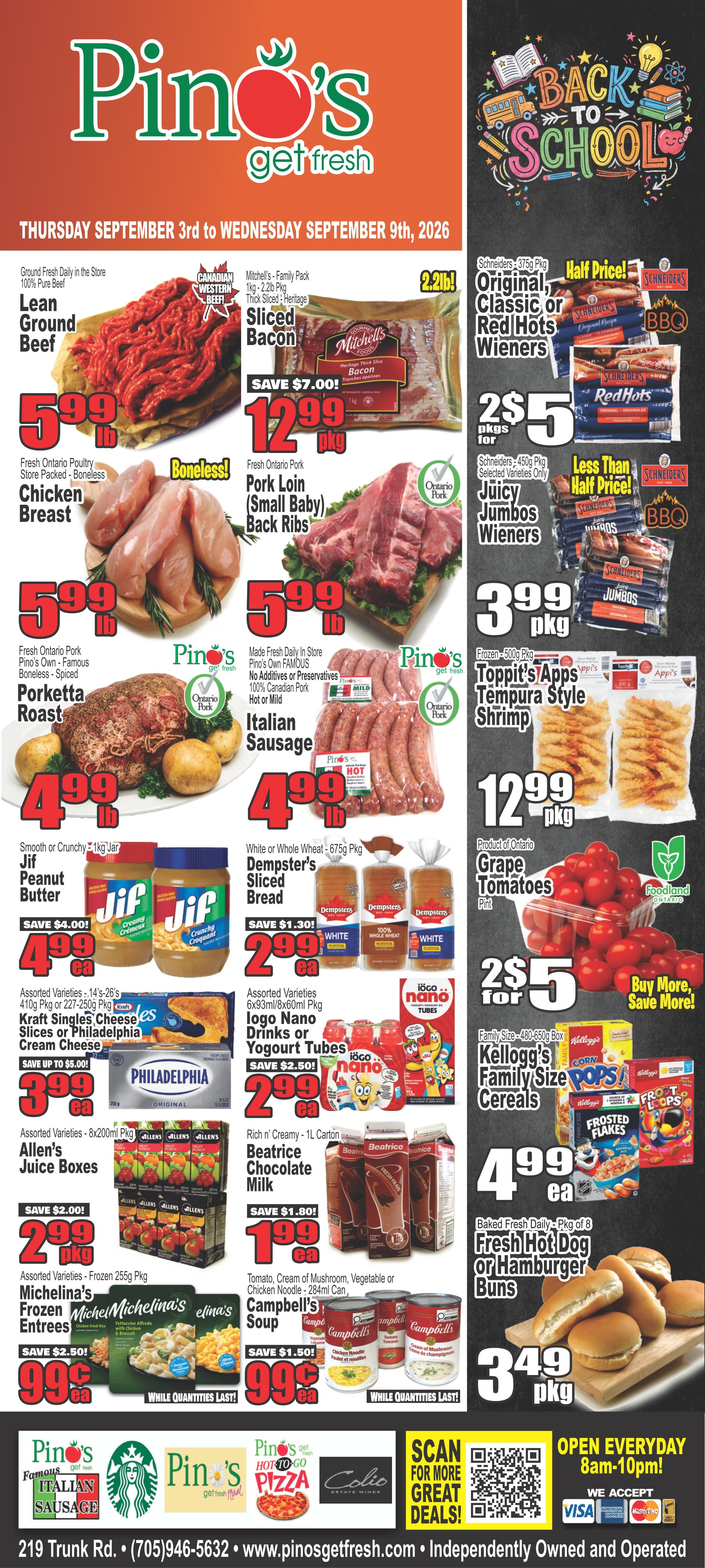 Pino's Flyer September 3 to 9