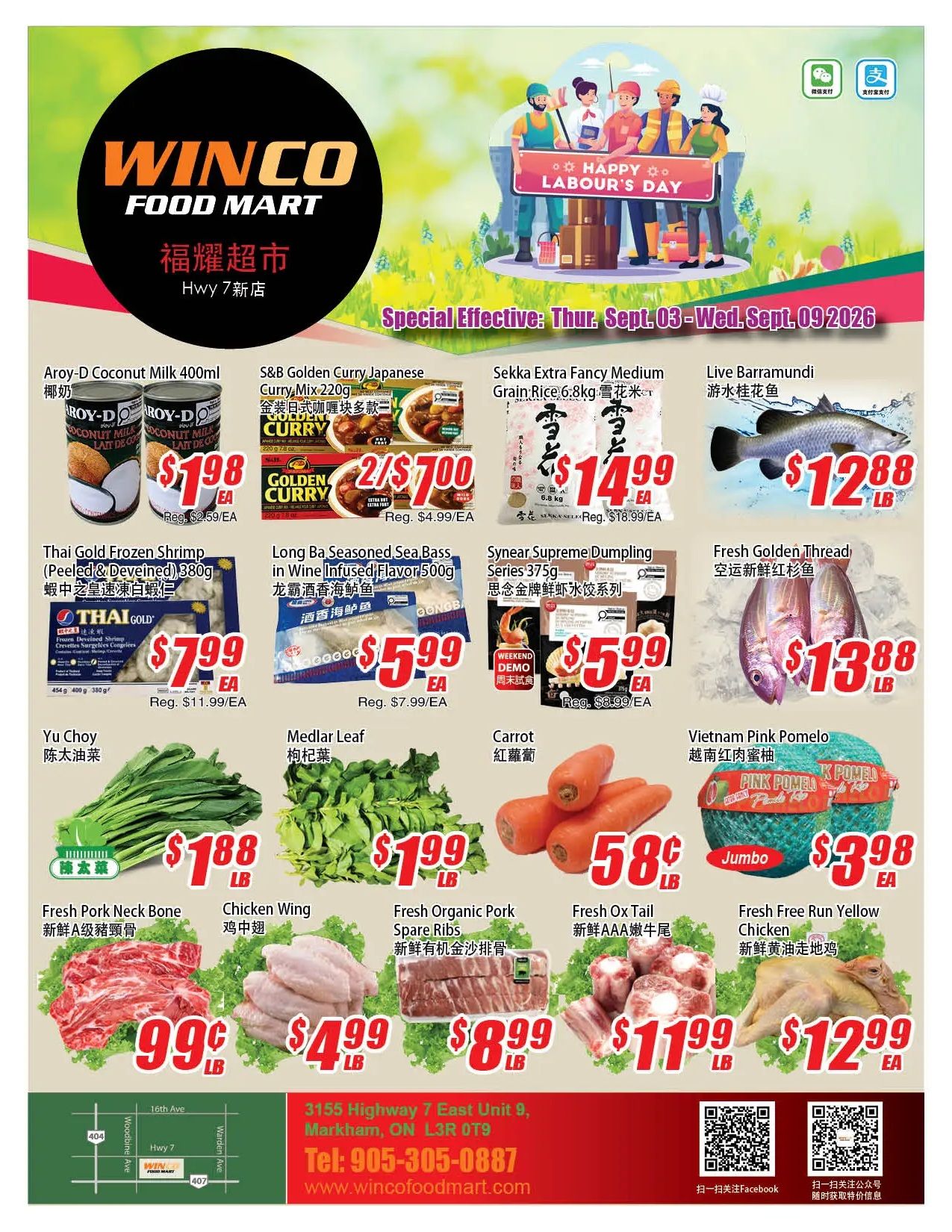 WinCo Food Mart (HWY 7) Flyer September 3 to 9