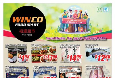 WinCo Food Mart (HWY 7) Flyer September 3 to 9