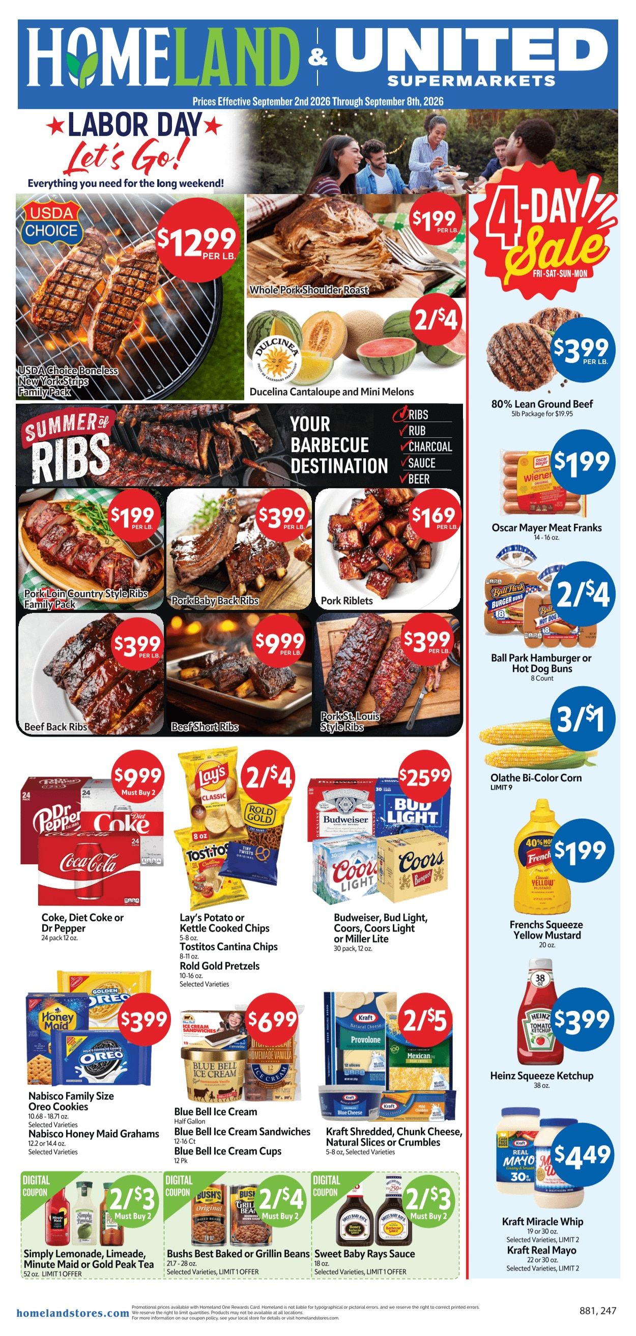 Homeland Stores (Muskogee Area, OK) Weekly Ad September 2 - 8, 2026
