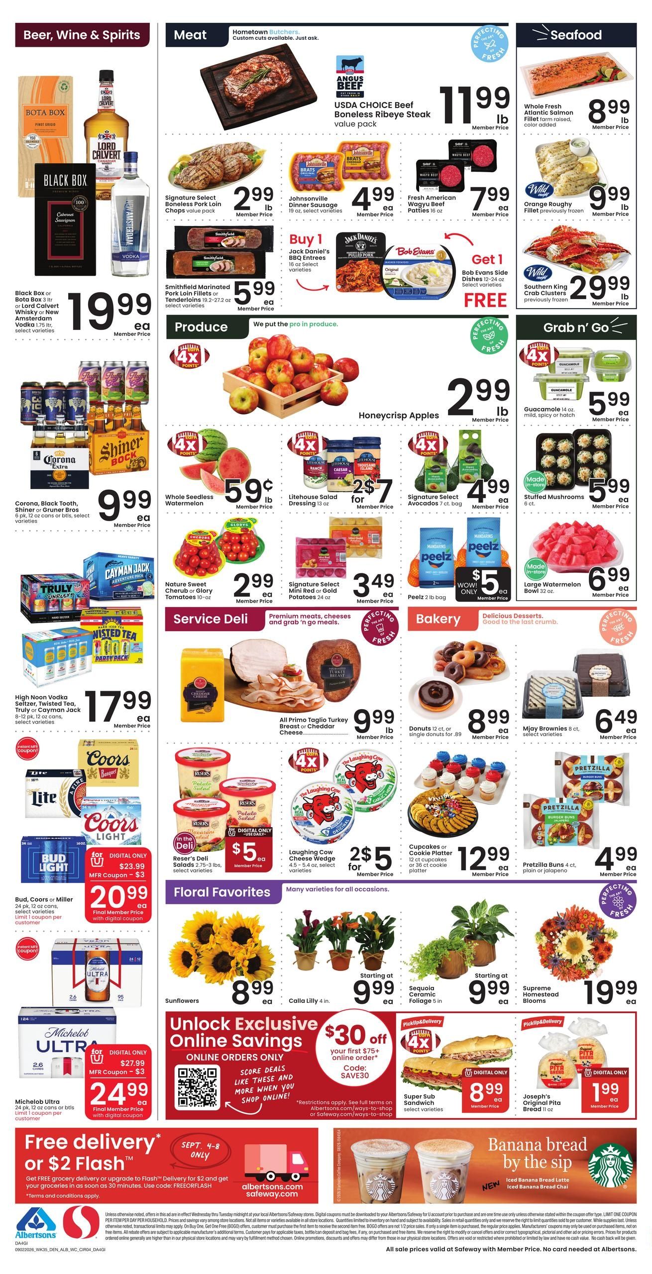 Albertsons (Gillette Area, WY) Weekly Ad September 2 - 8, 2026