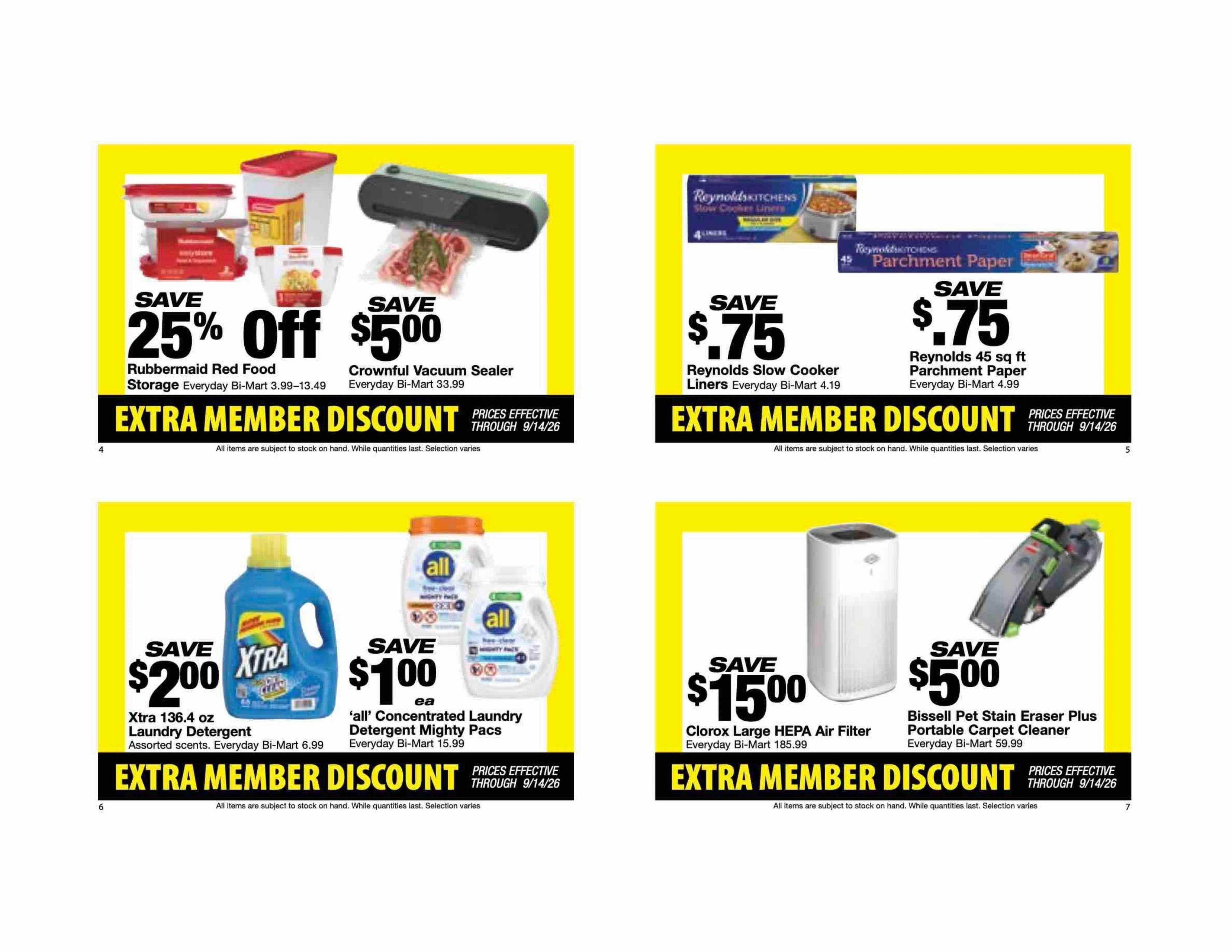 Bi-Mart (ID, OR, WA) Weekly Ad August 25 - September 14, 2026