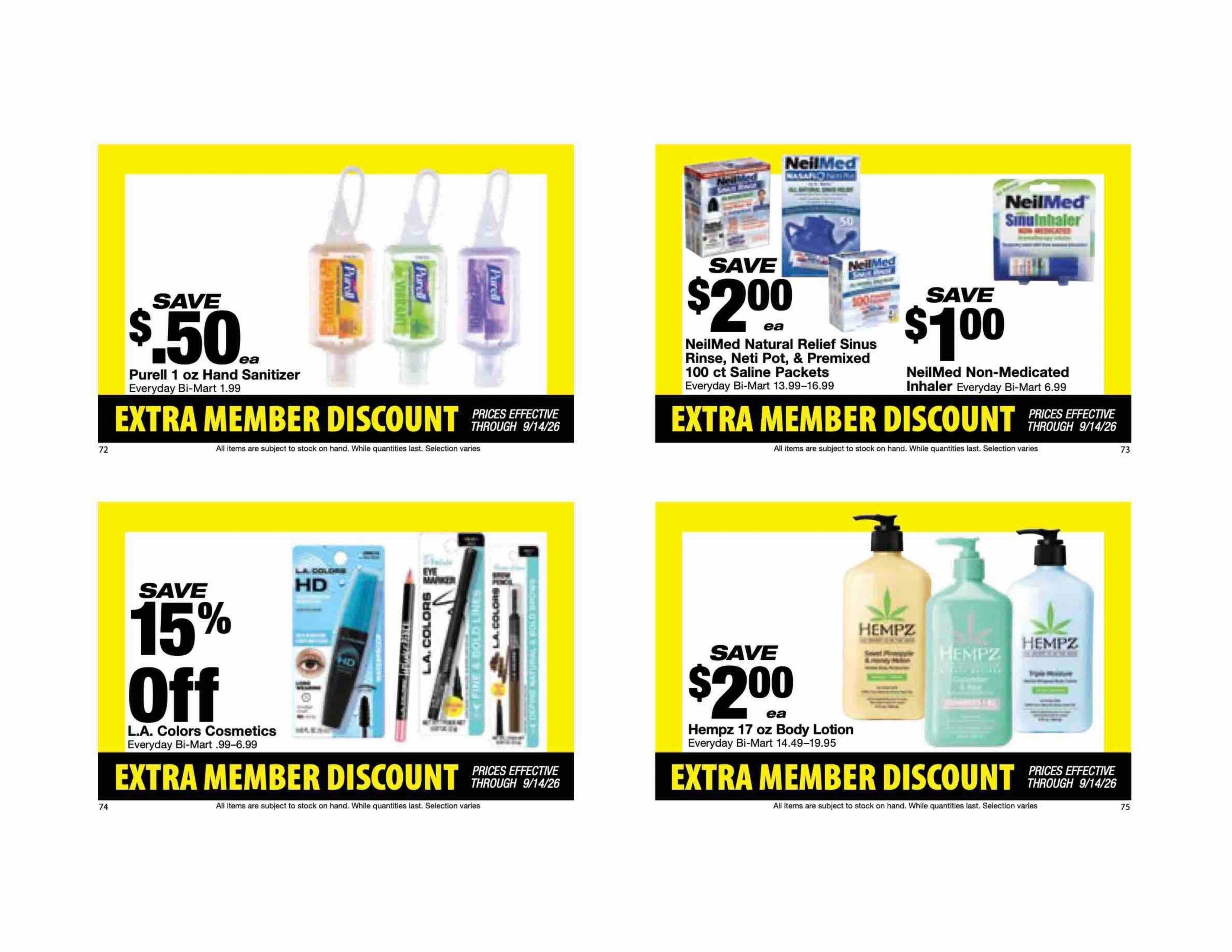 Bi-Mart (ID, OR, WA) Weekly Ad August 25 - September 14, 2026