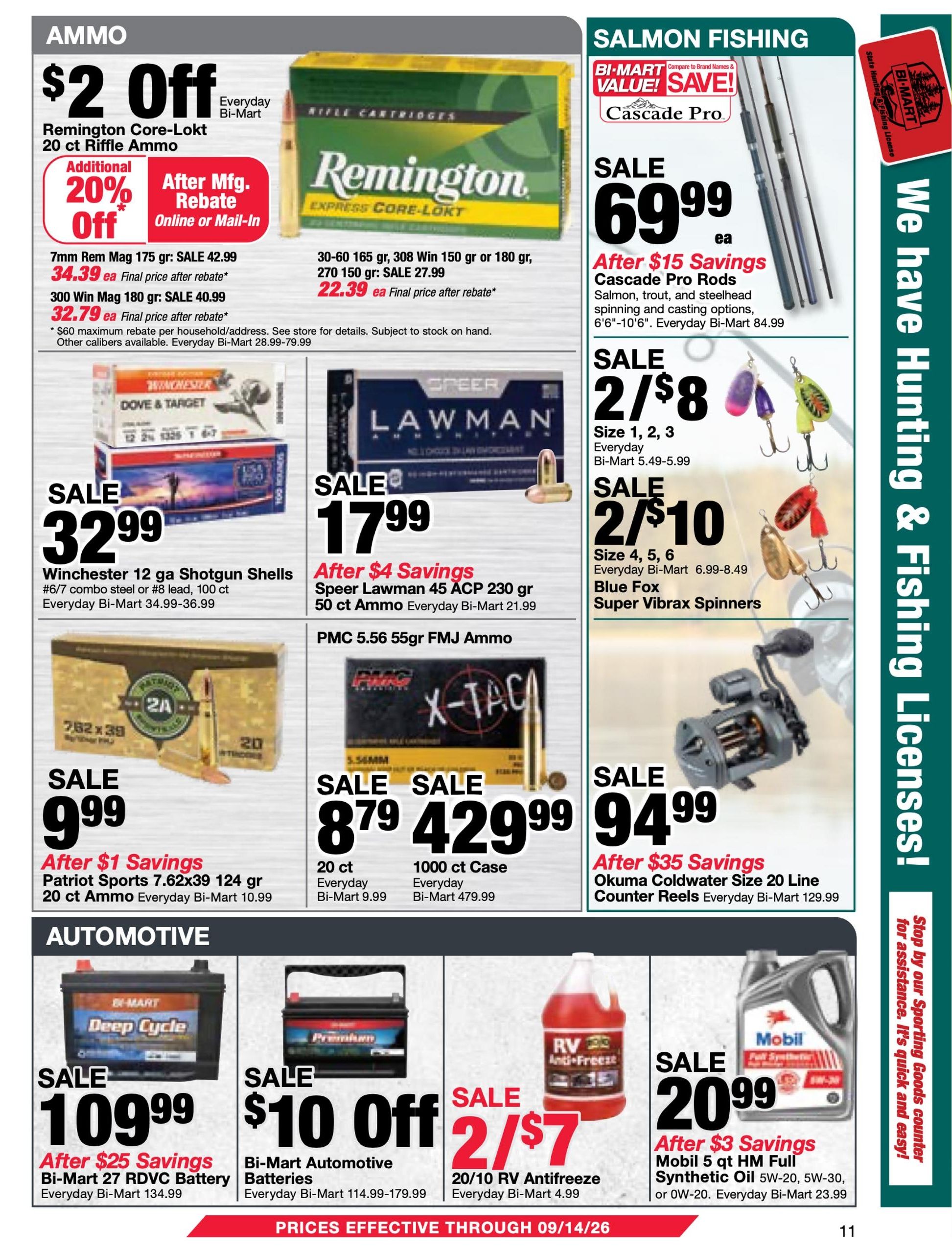 Bi-Mart (ID, OR, WA) Weekly Ad August 25 - September 14, 2026