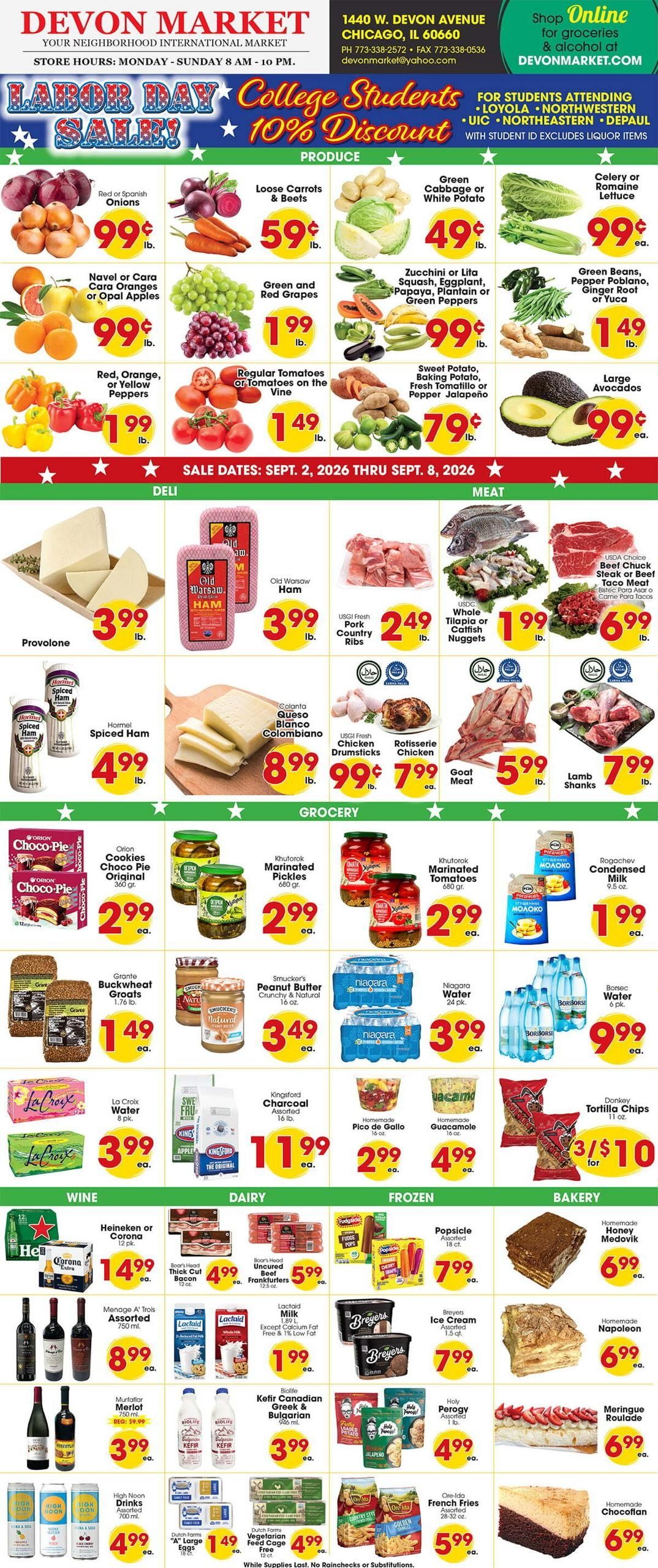 Devon Market Weekly Ad September 2 - 8, 2026