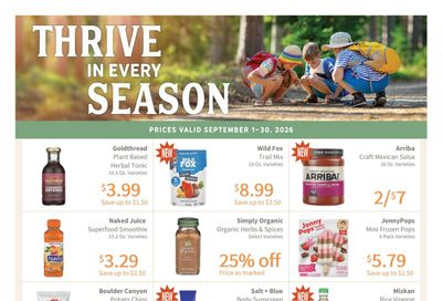 Earth Origins Weekly Ad September 1 - 30, 2026
