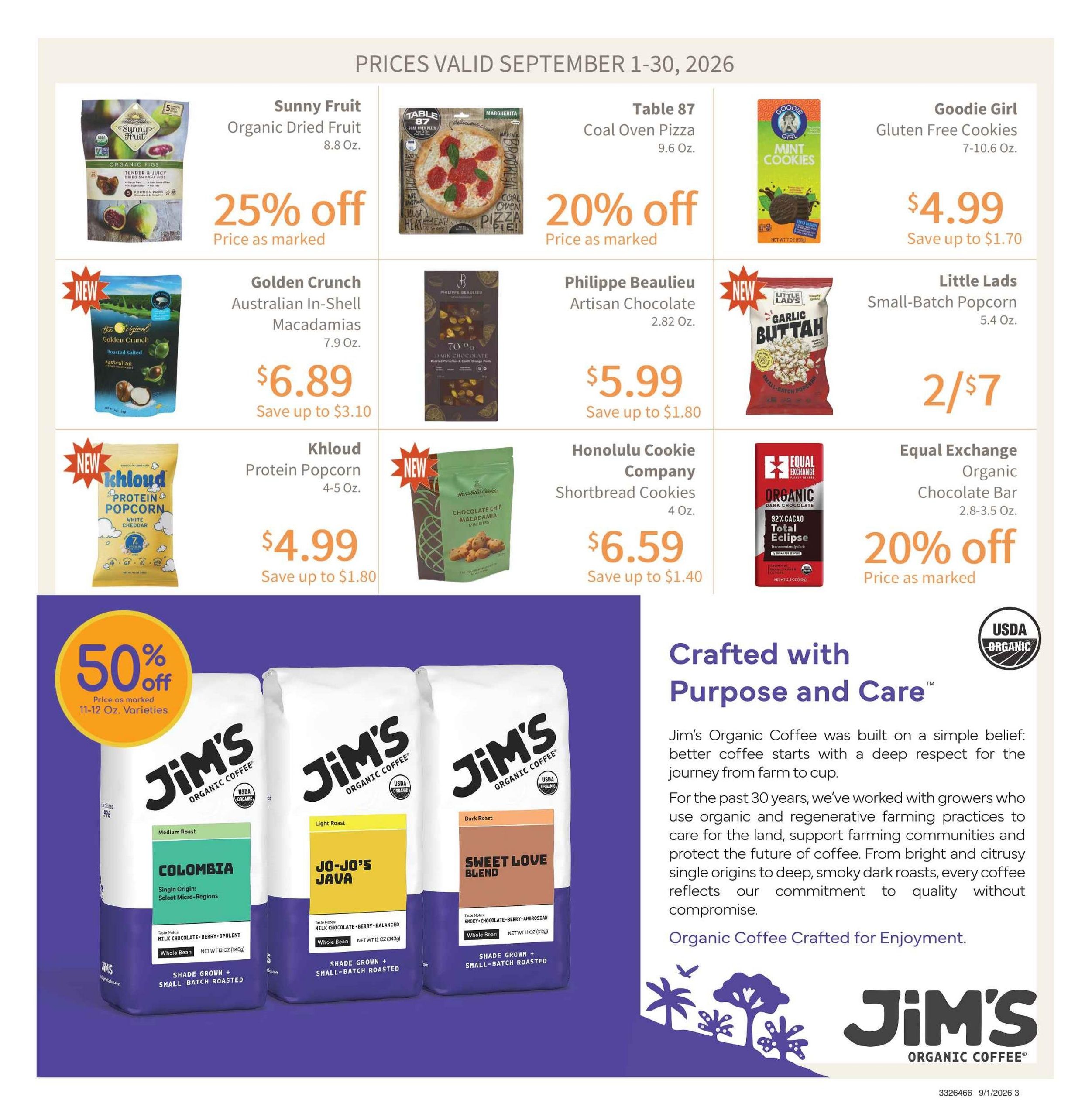 Earth Origins Weekly Ad September 1 - 30, 2026