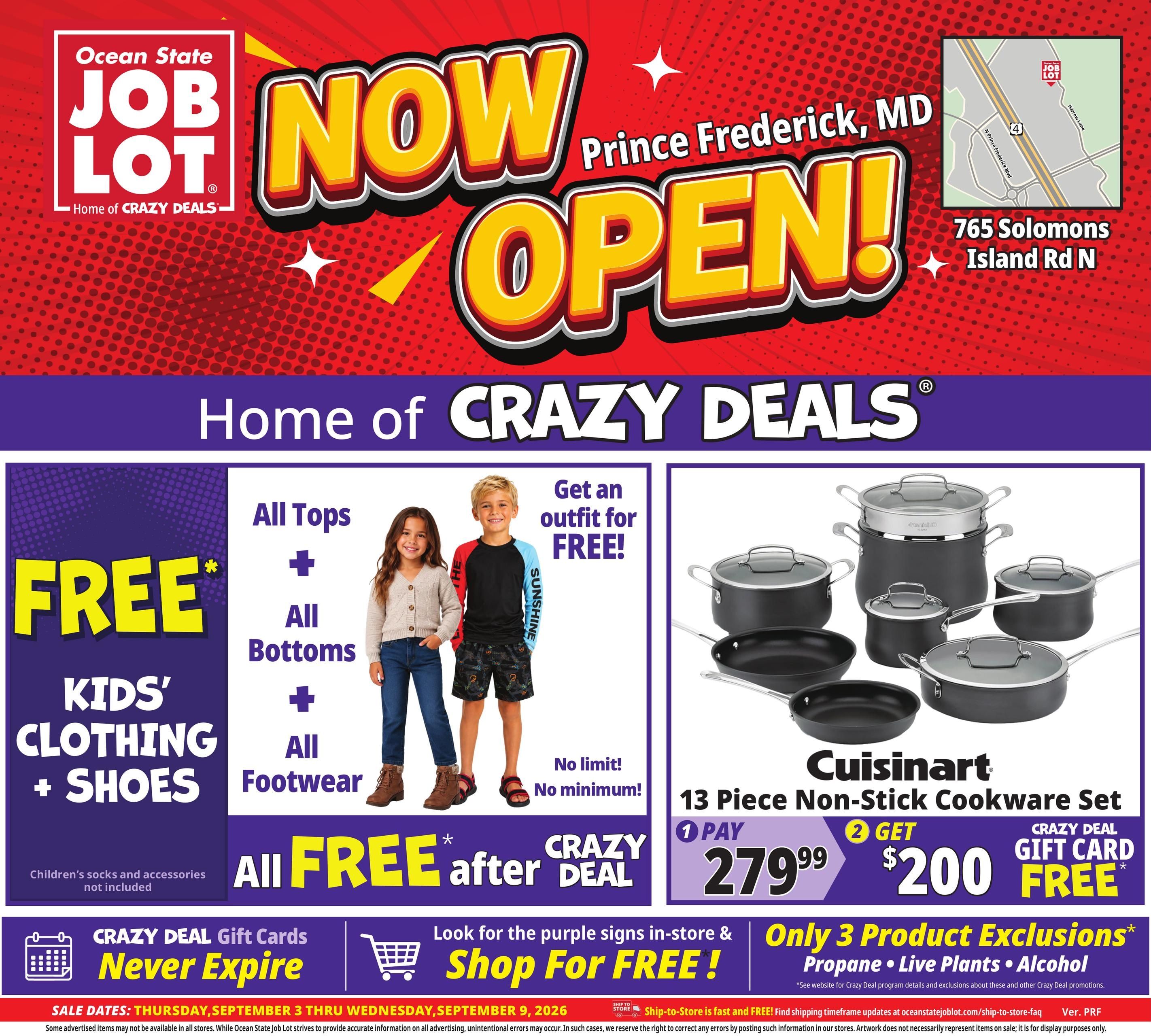Ocean State Job Lot (Washington Area, DC) Weekly Ad September 3 - 9, 2026