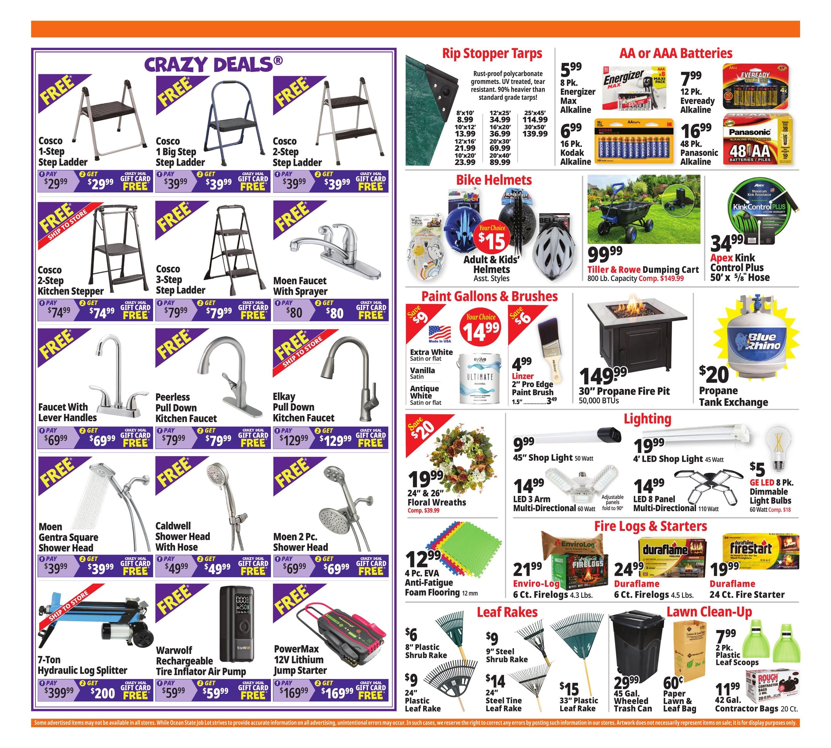 Ocean State Job Lot (Washington Area, DC) Weekly Ad September 3 - 9, 2026