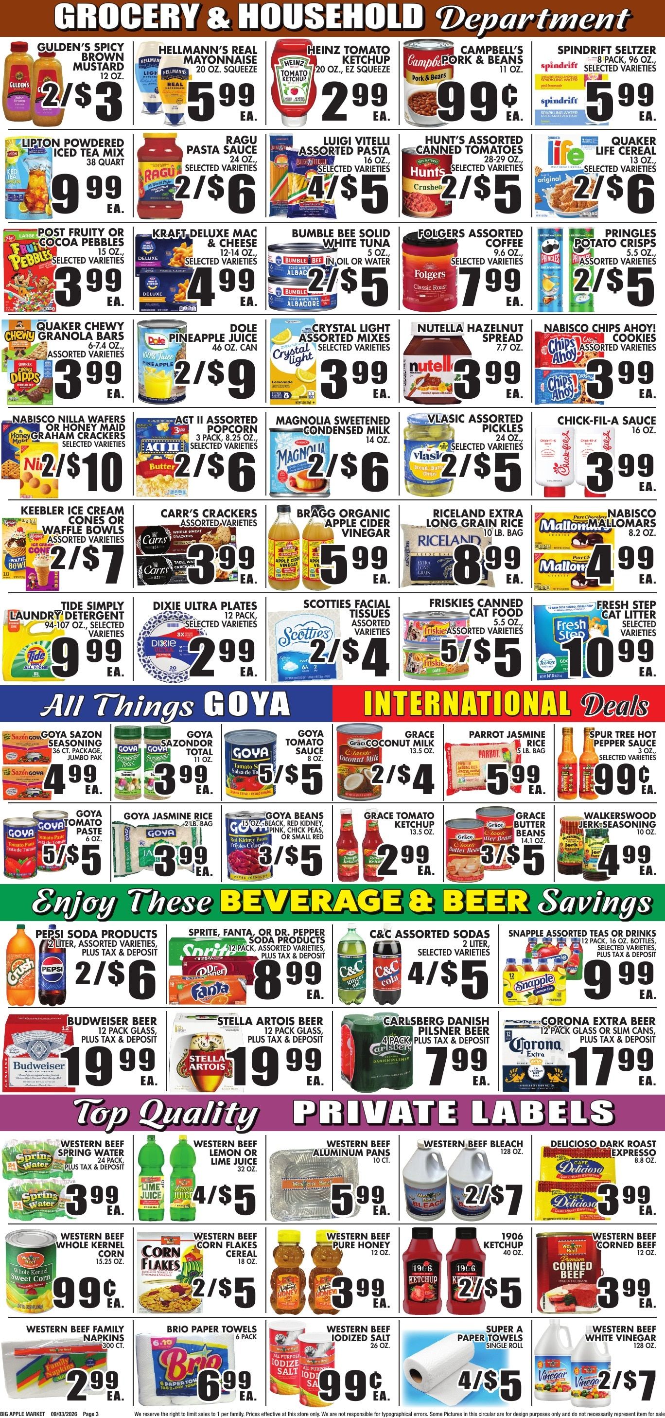 Big Apple Meat Market Weekly Ad September 3 - 16, 2026
