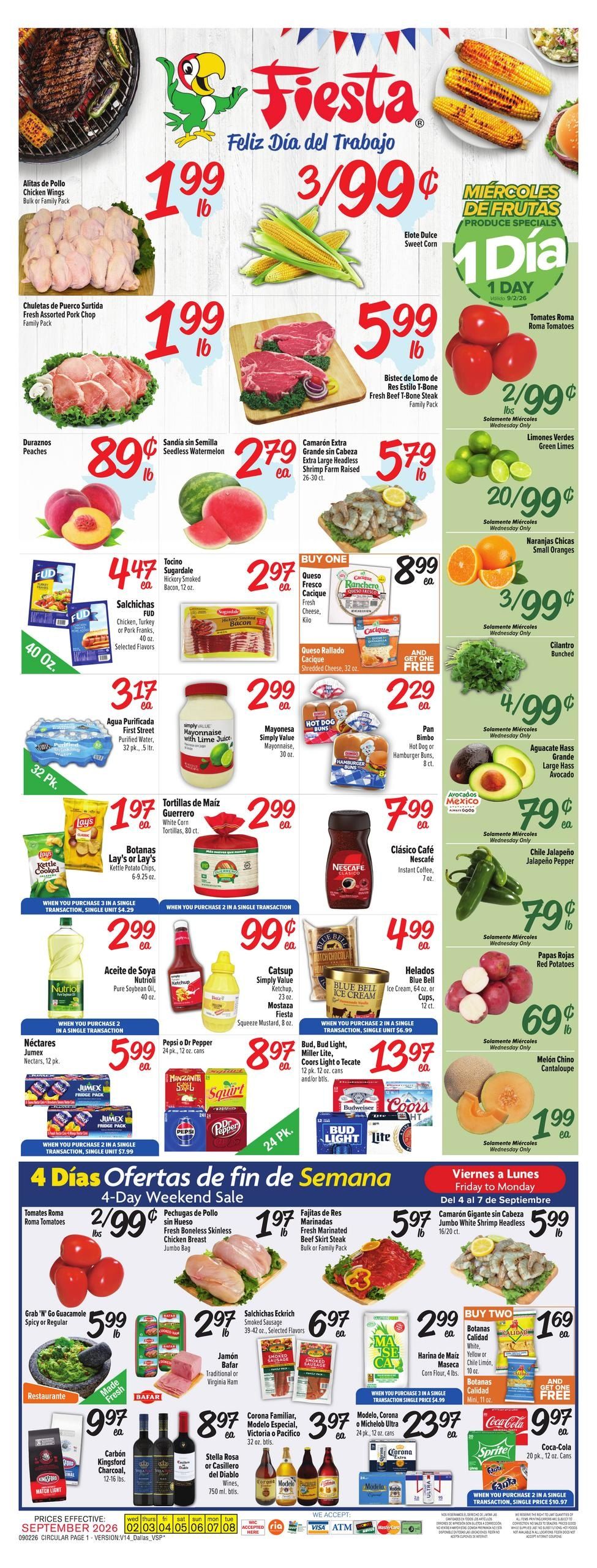 Fiesta Mart (Coppell Area, TX) Weekly Ad September 2 - 8, 2026