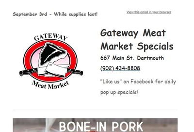Gateway Meat Market Flyer September 3 to 9