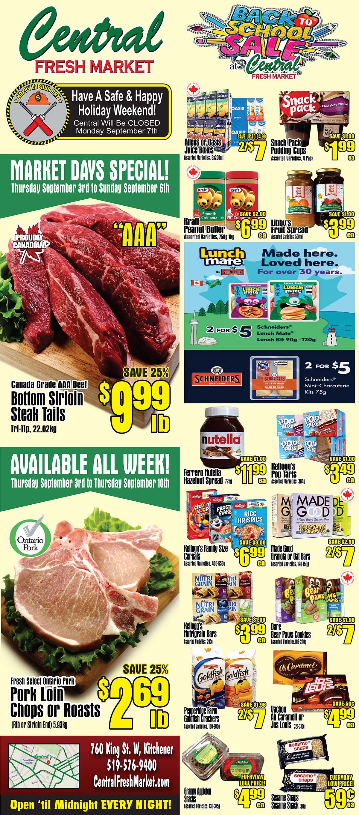 Central Fresh Market Flyer September 3 to 10