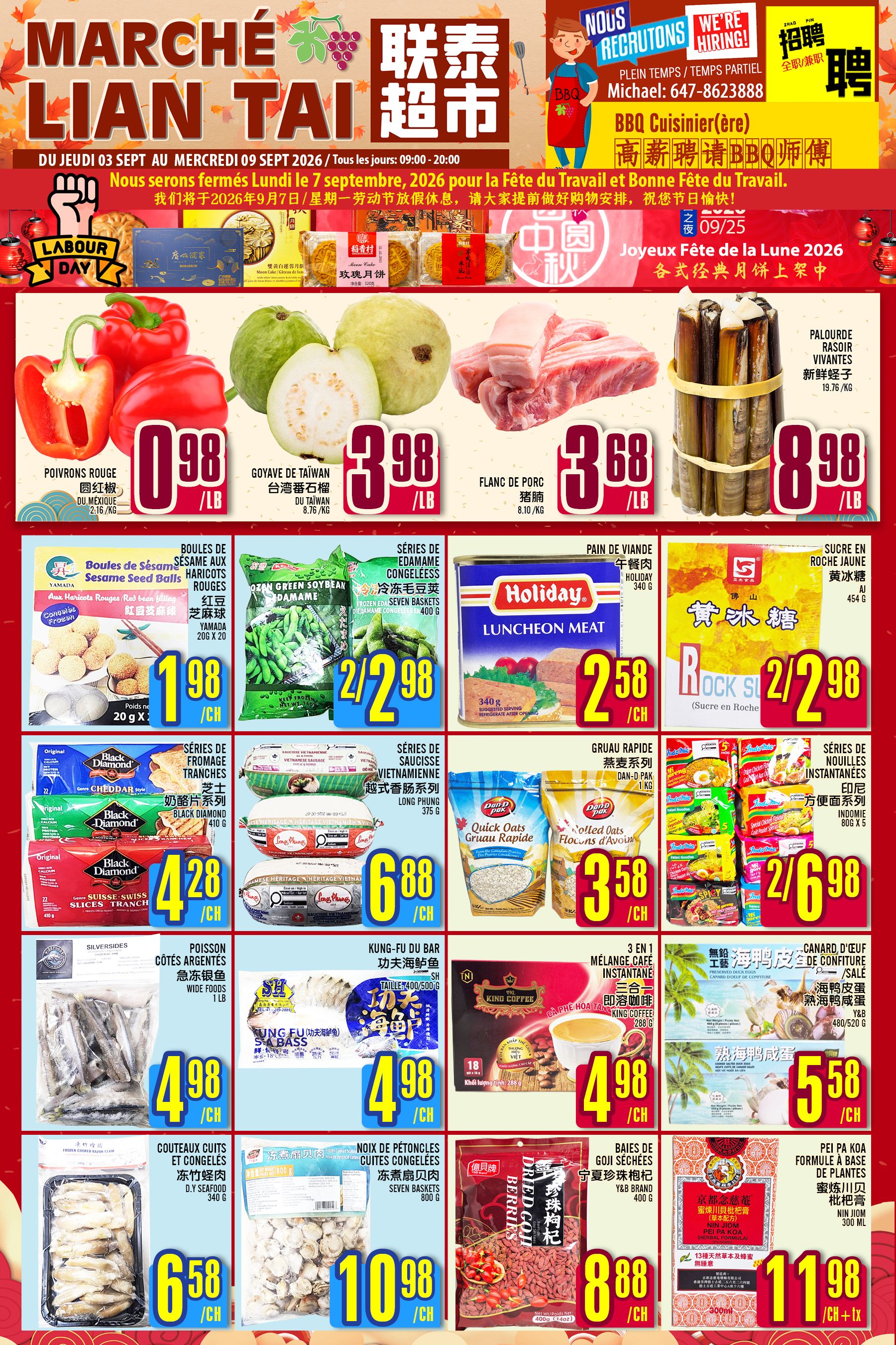 Marche Lian Tai Flyer September 3 to 9