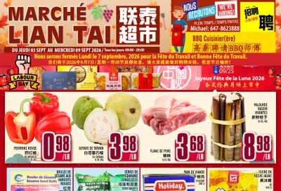 Marche Lian Tai Flyer September 3 to 9