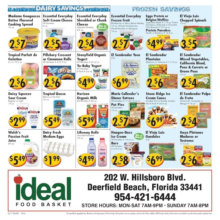Ideal Food Basket (Deerfield Beach, FL) Weekly Ad September 2 - 8, 2026