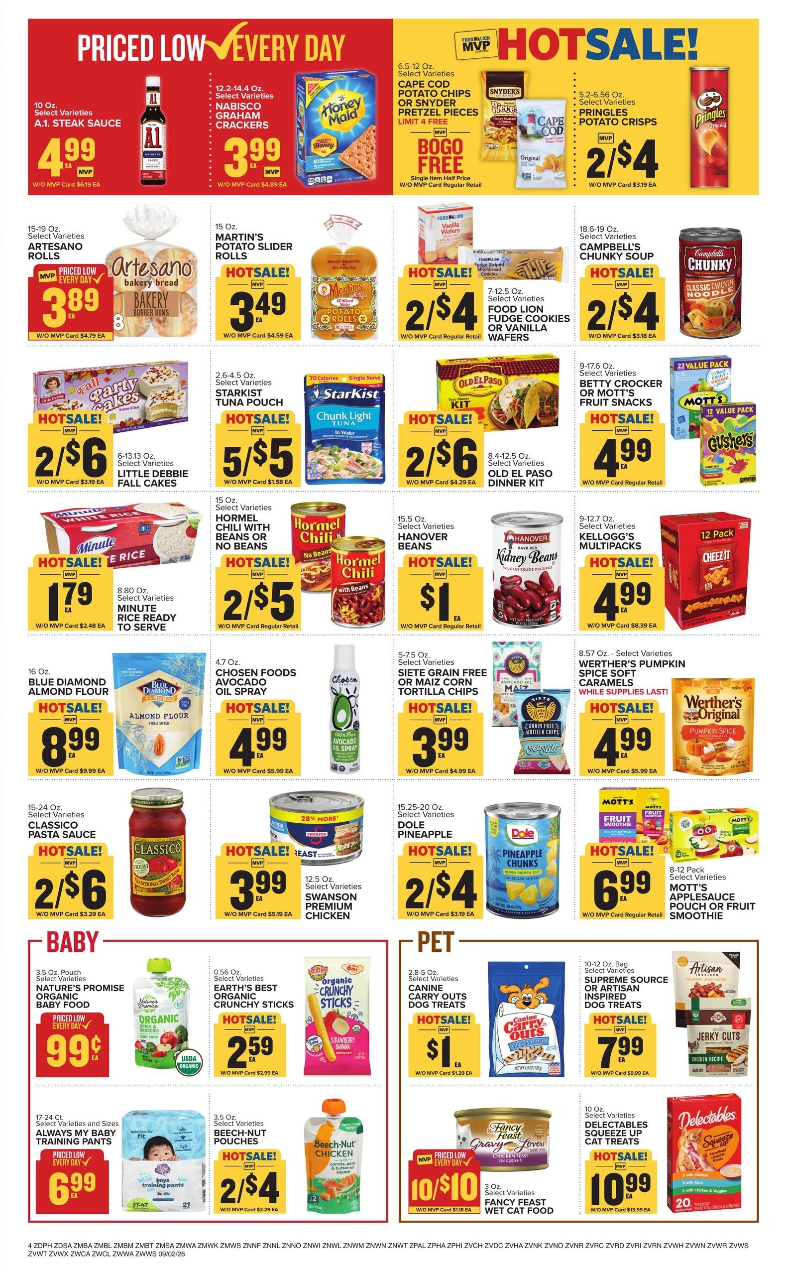 Food Lion (Burgaw Area, NC) Weekly Ad September 2 - 8, 2026