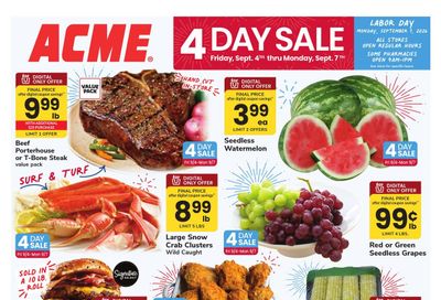 Acme Markets (Salisbury Area, MD) Weekly Ad September 4 - 10, 2026
