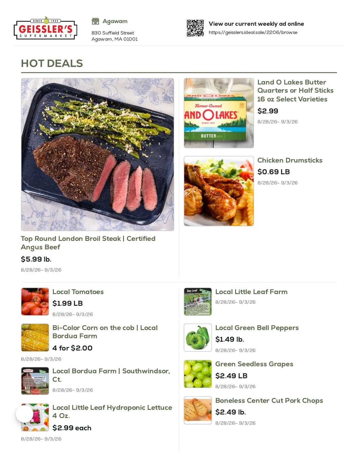 Geissler's Supermarket Weekly Ad August 28 - September 3, 2026