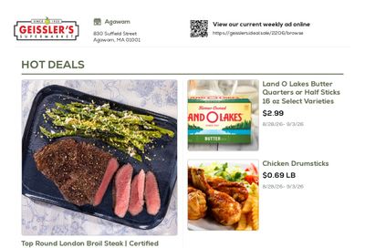 Geissler's Supermarket Weekly Ad August 28 - September 3, 2026