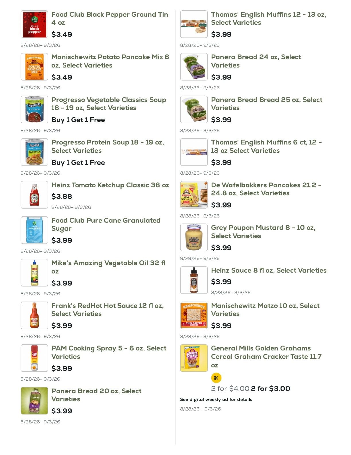 Geissler's Supermarket Weekly Ad August 28 - September 3, 2026