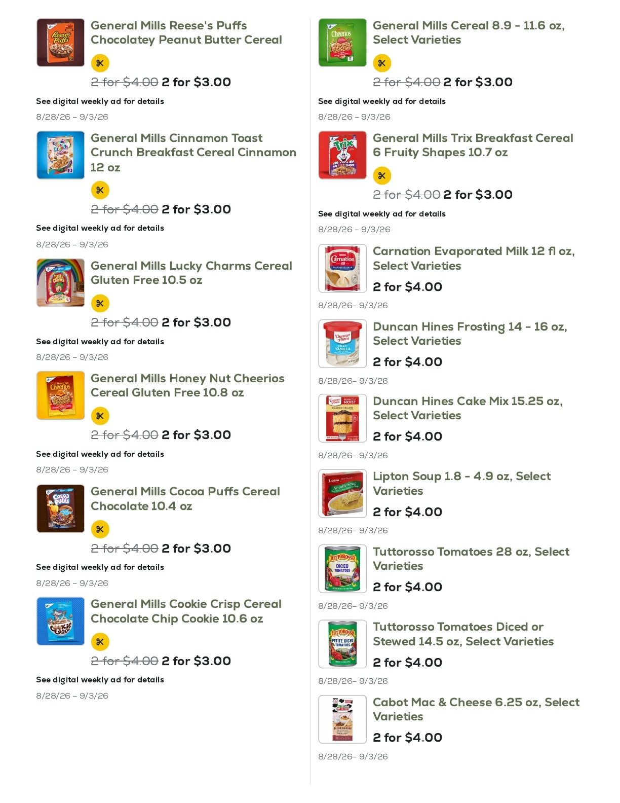 Geissler's Supermarket Weekly Ad August 28 - September 3, 2026