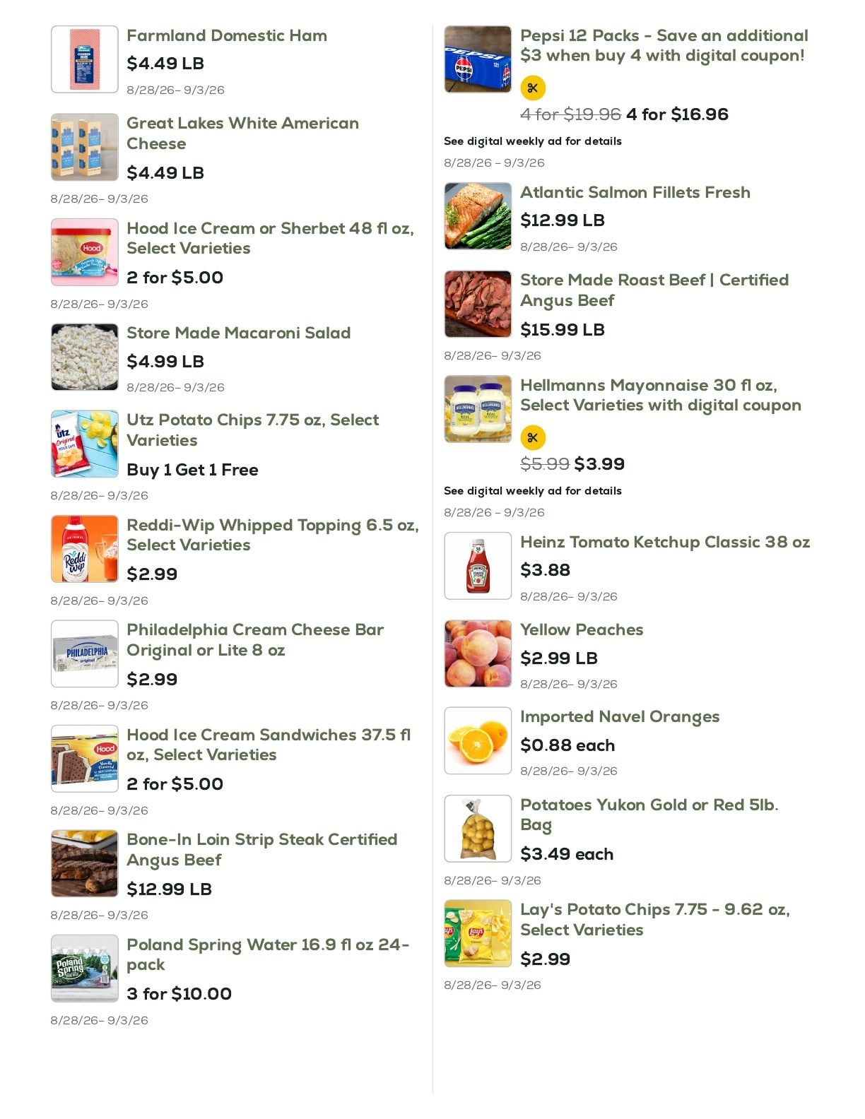 Geissler's Supermarket Weekly Ad August 28 - September 3, 2026