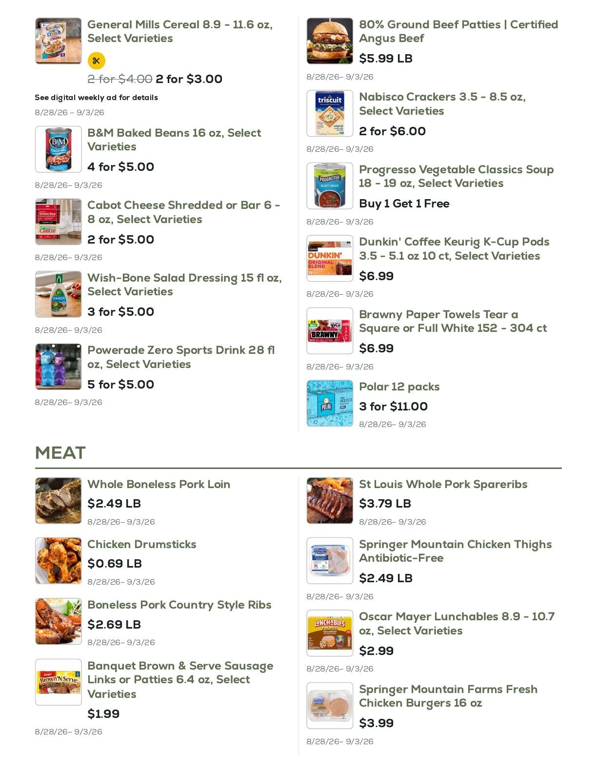 Geissler's Supermarket Weekly Ad August 28 - September 3, 2026