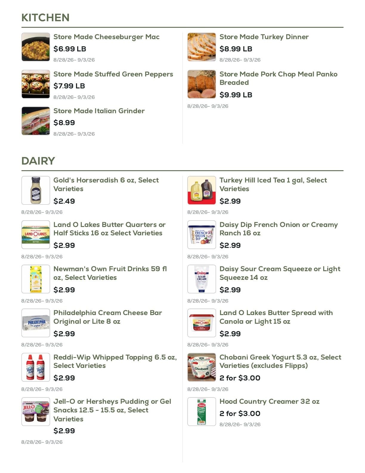 Geissler's Supermarket Weekly Ad August 28 - September 3, 2026