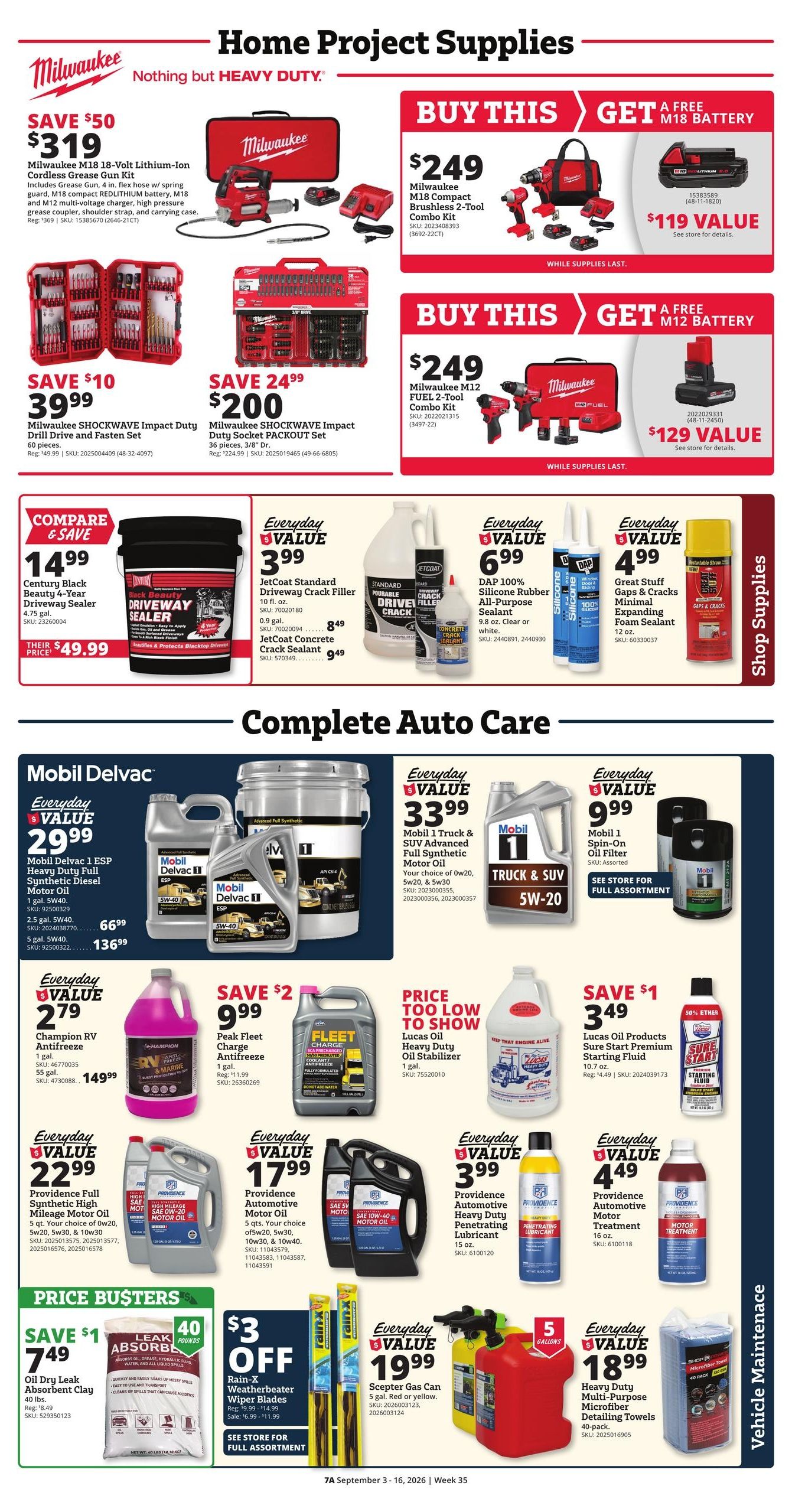 Rural King (Huntsville Area, AL) Weekly Ad September 3 - 16, 2026