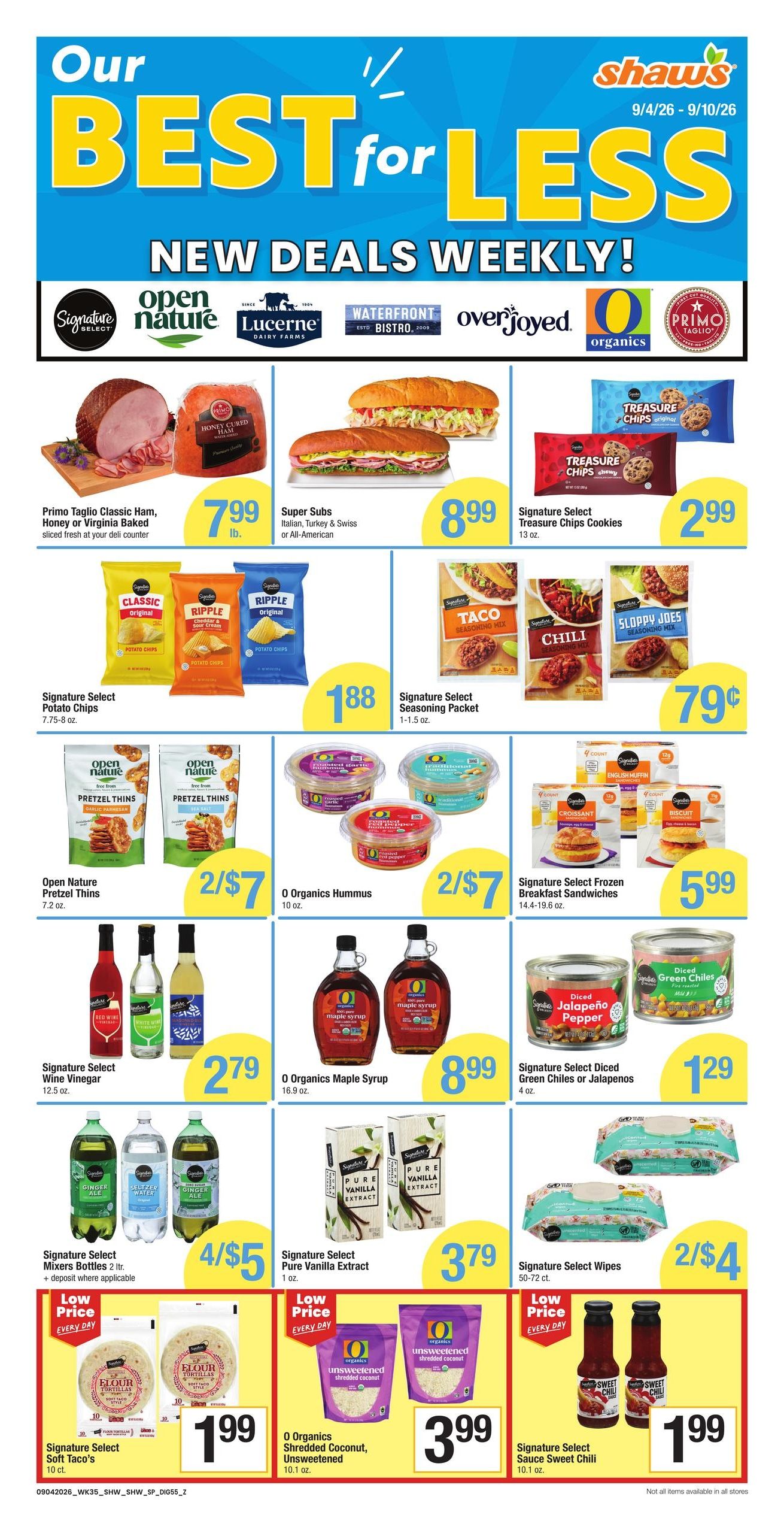 Shaw's (Rehoboth Area, MA) Weekly Ad September 4 - 10, 2026