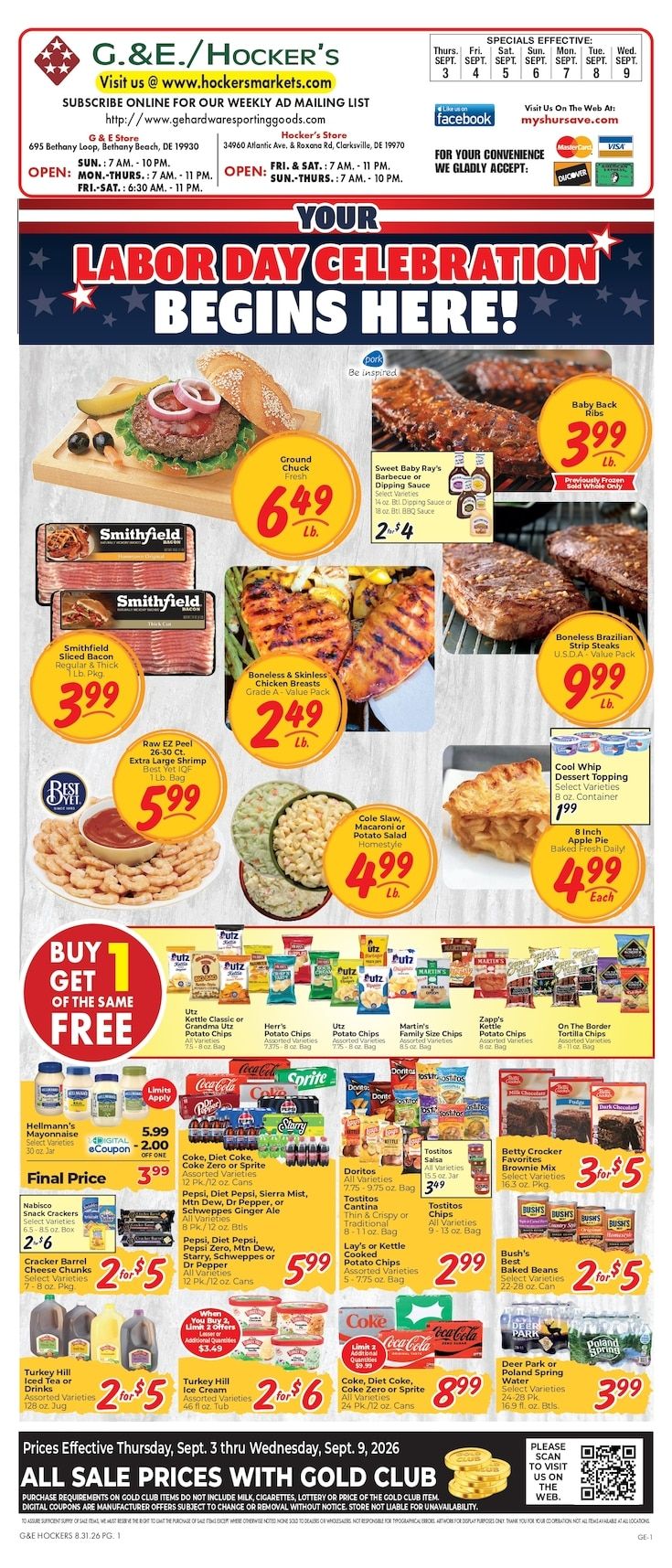 Hocker's Markets (Delaware) Weekly Ad September 3 - 9, 2026