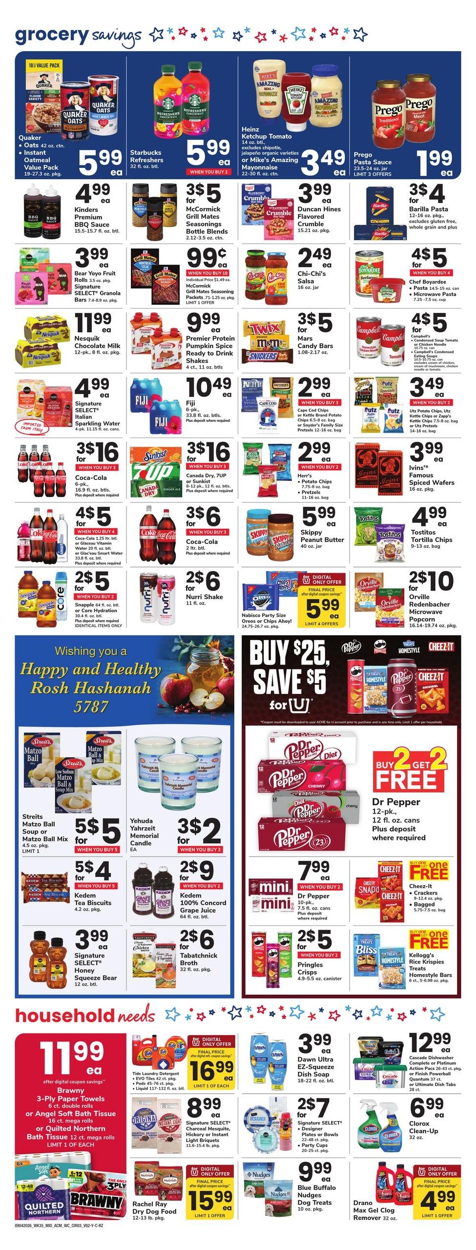 Acme Markets (Edison Area, NJ) Weekly Ad September 4 - 10, 2026