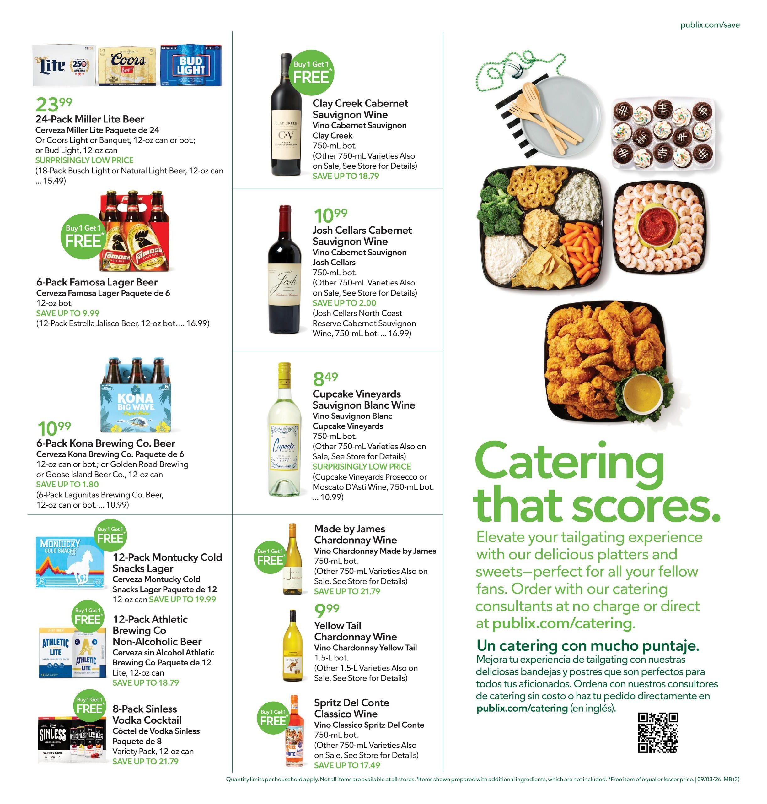 Publix (Boca Raton Area, FL) Anuncio Semanal Español Weekly Ad September 3 - 9, 2026