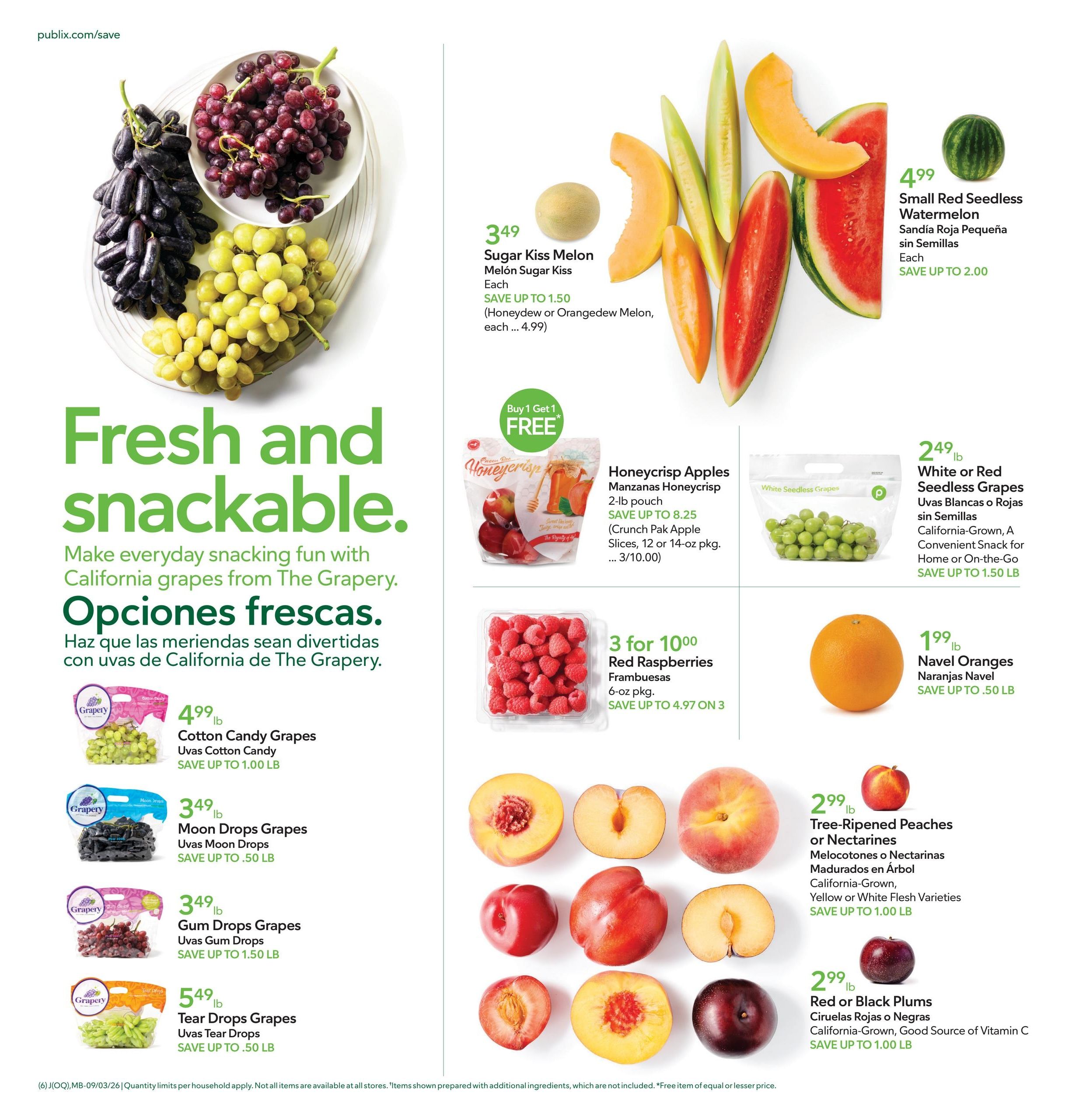 Publix (Boca Raton Area, FL) Anuncio Semanal Español Weekly Ad September 3 - 9, 2026