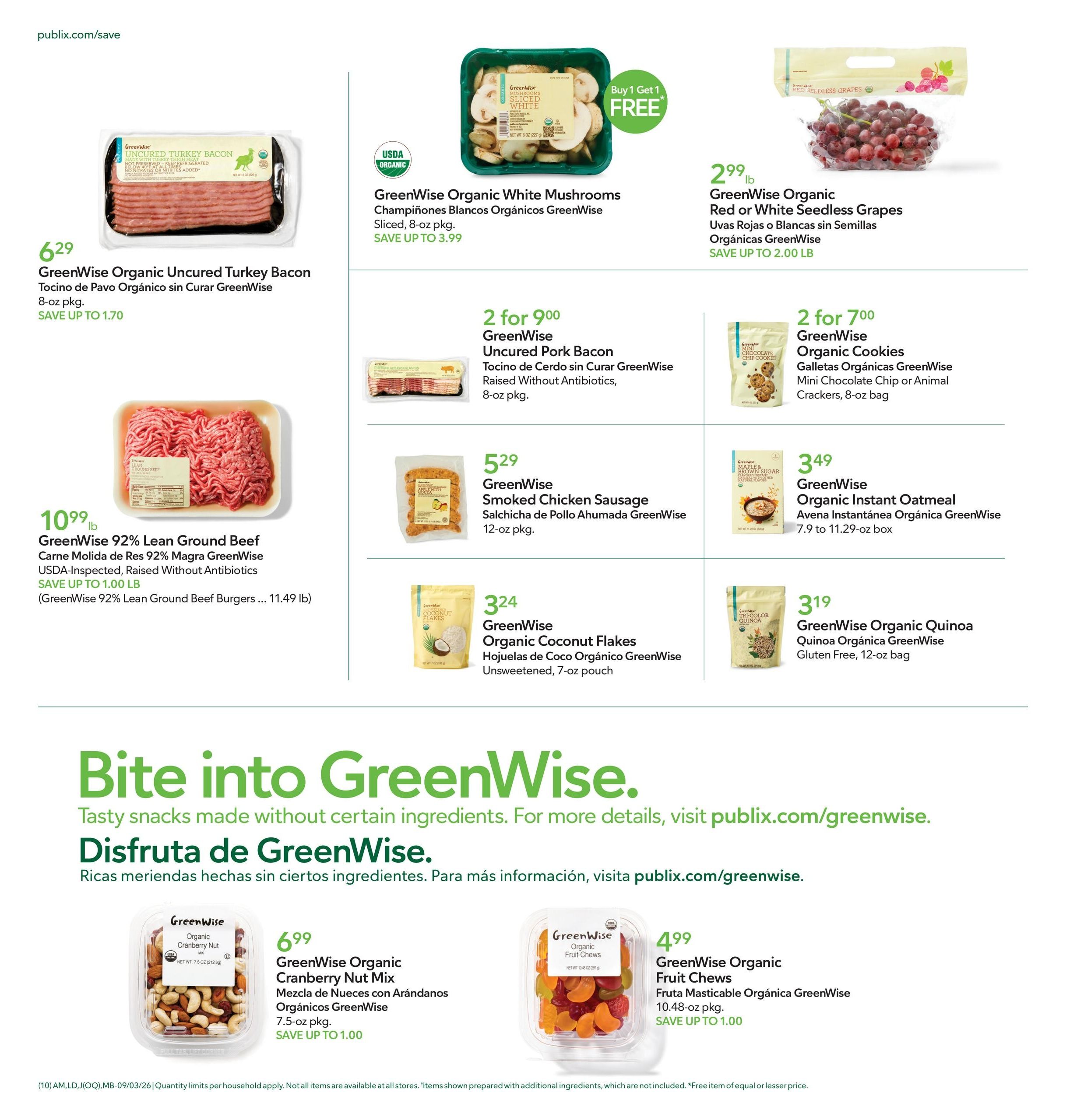 Publix (Altamonte Springs Area, FL) Anuncio Semanal Español Weekly Ad September 3 - 9, 2026