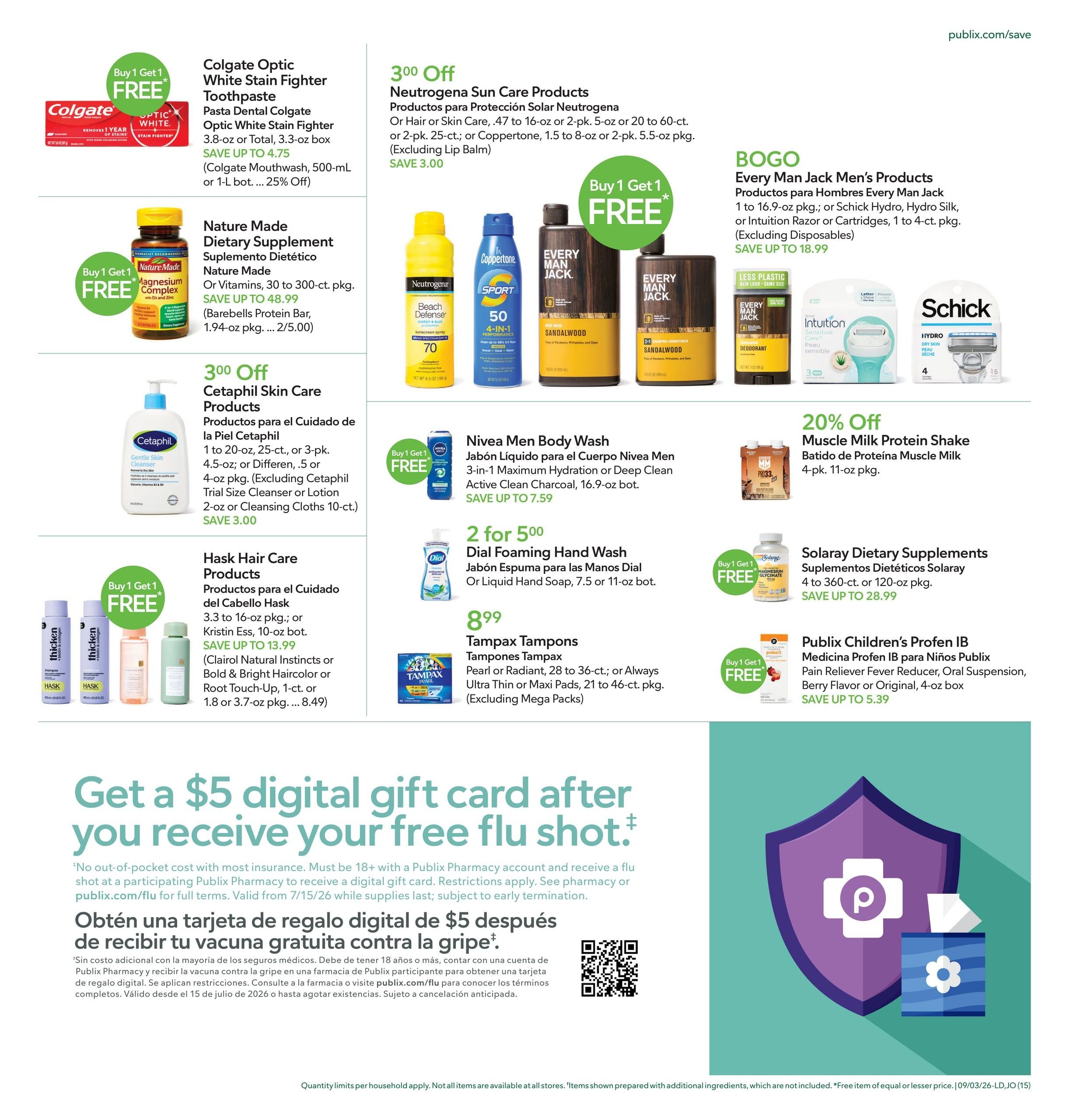 Publix (Altamonte Springs Area, FL) Anuncio Semanal Español Weekly Ad September 3 - 9, 2026