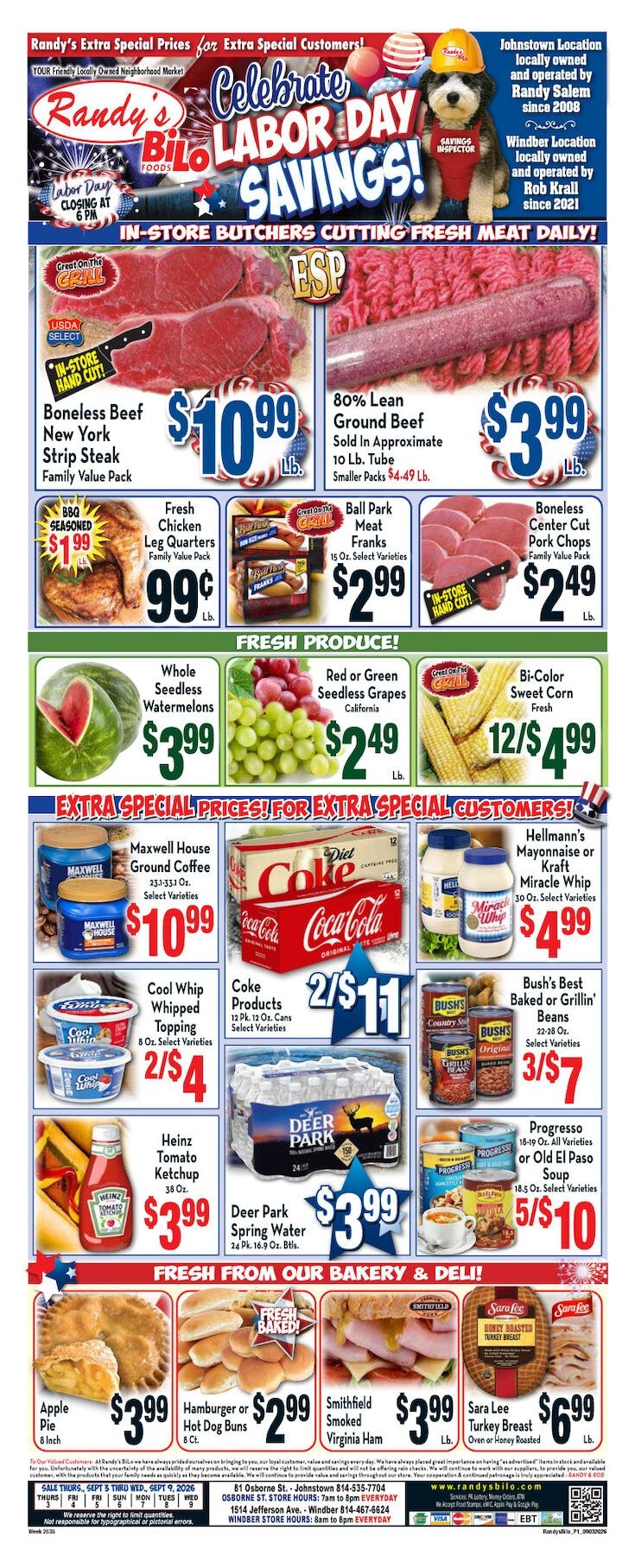 Randy's BiLo Weekly Ad September 3 - 9, 2026