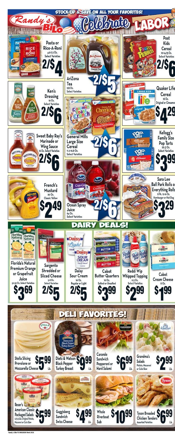 Randy's BiLo Weekly Ad September 3 - 9, 2026
