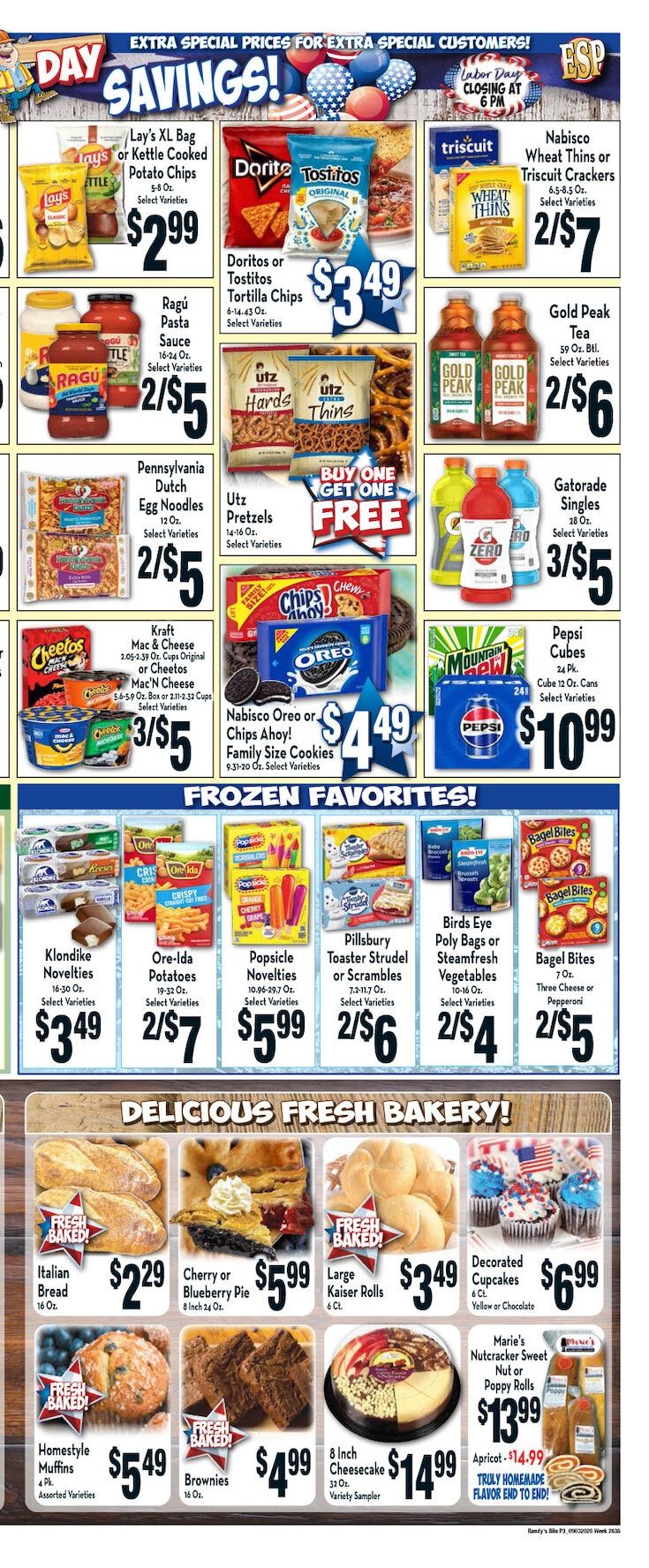 Randy's BiLo Weekly Ad September 3 - 9, 2026