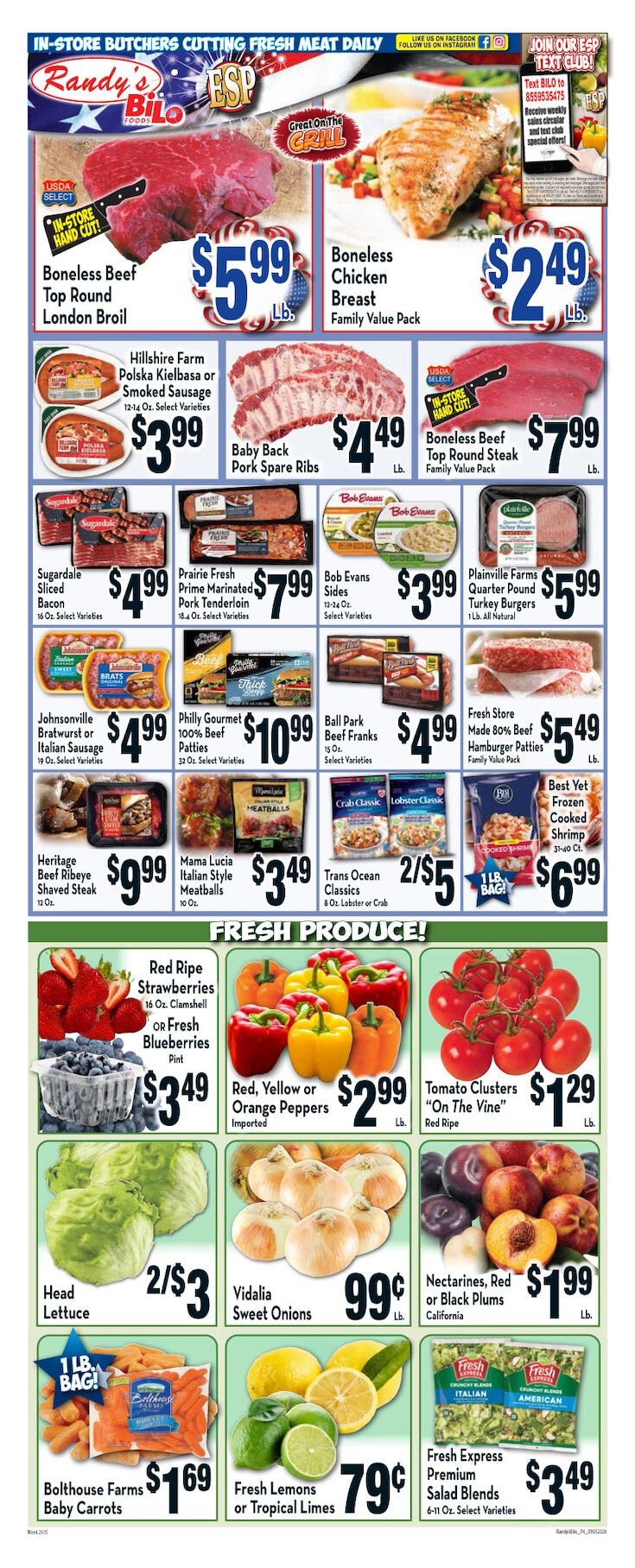 Randy's BiLo Weekly Ad September 3 - 9, 2026