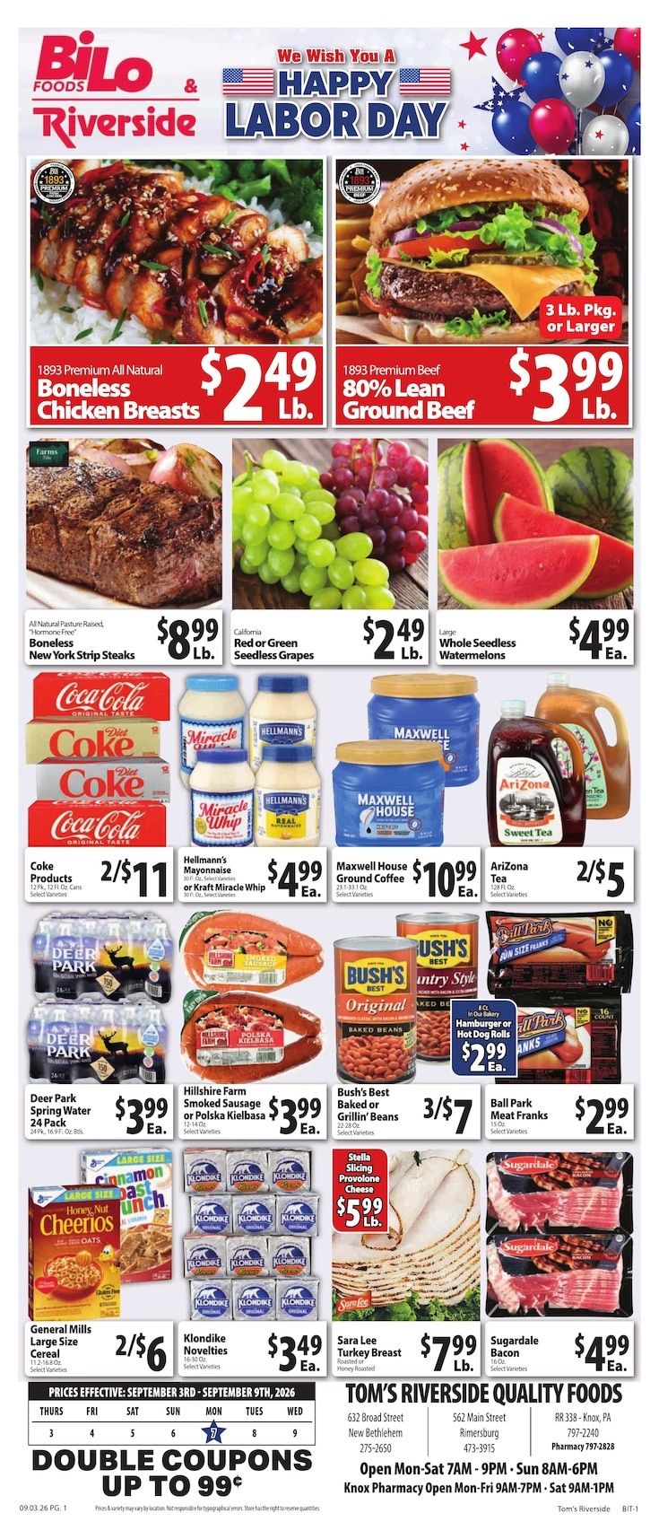 Tom's Riverside Weekly Ad September 3 - 9, 2026