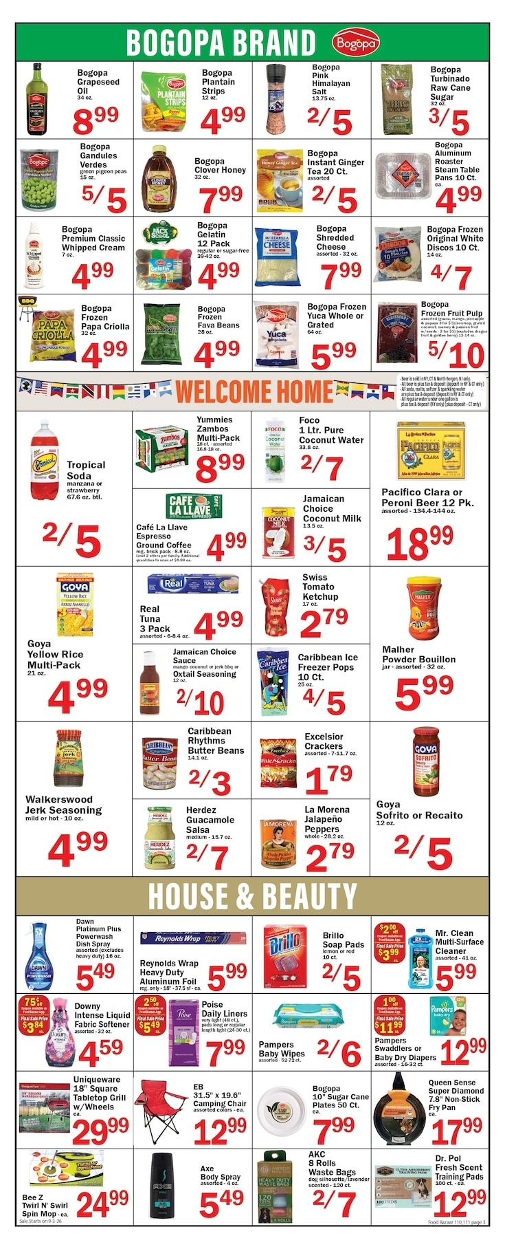 Food Bazaar (2965 Cropsey Ave., Brooklyn, NY) Weekly Ad September 3 - 9, 2026