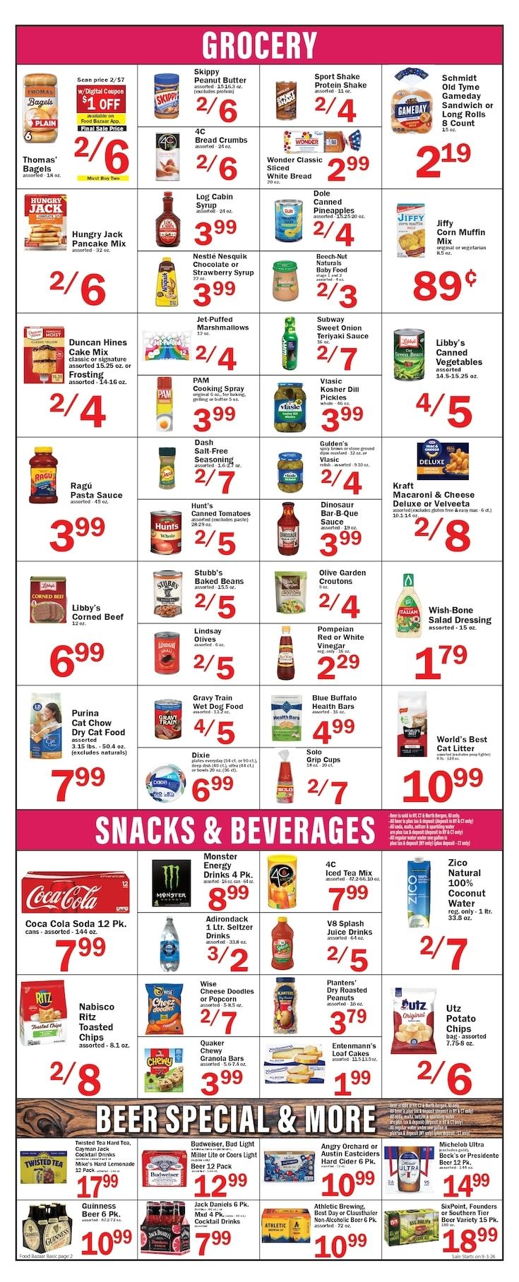 Food Bazaar (Carlstadt, NJ) Weekly Ad September 3 - 9, 2026