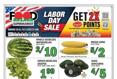 Food Bazaar (Flatbush, NY) Weekly Ad September 3 - 9, 2026