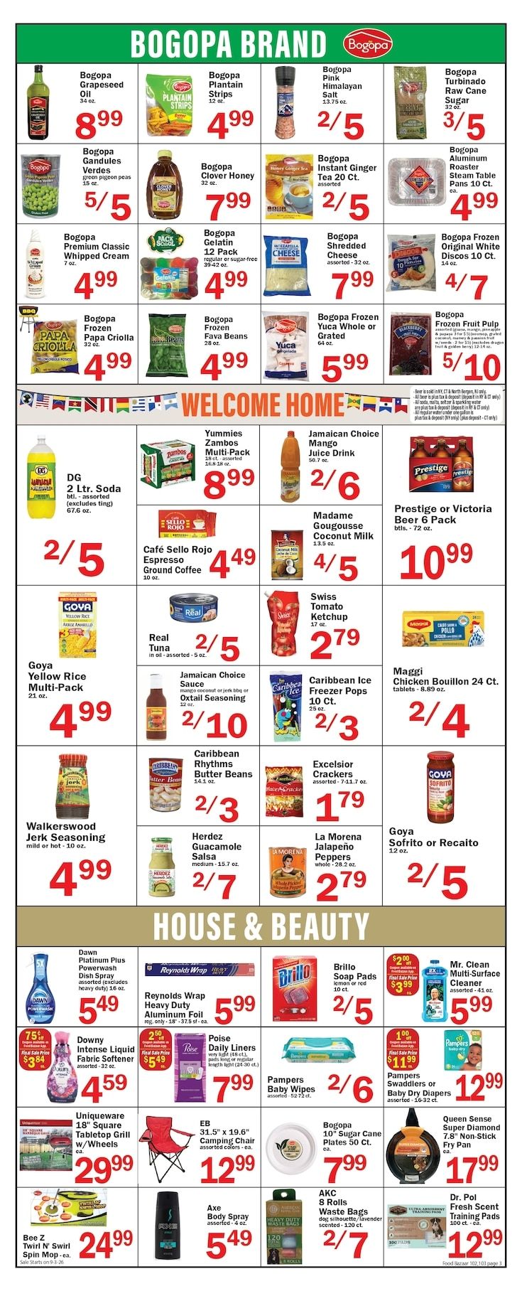 Food Bazaar (Flatbush, NY) Weekly Ad September 3 - 9, 2026